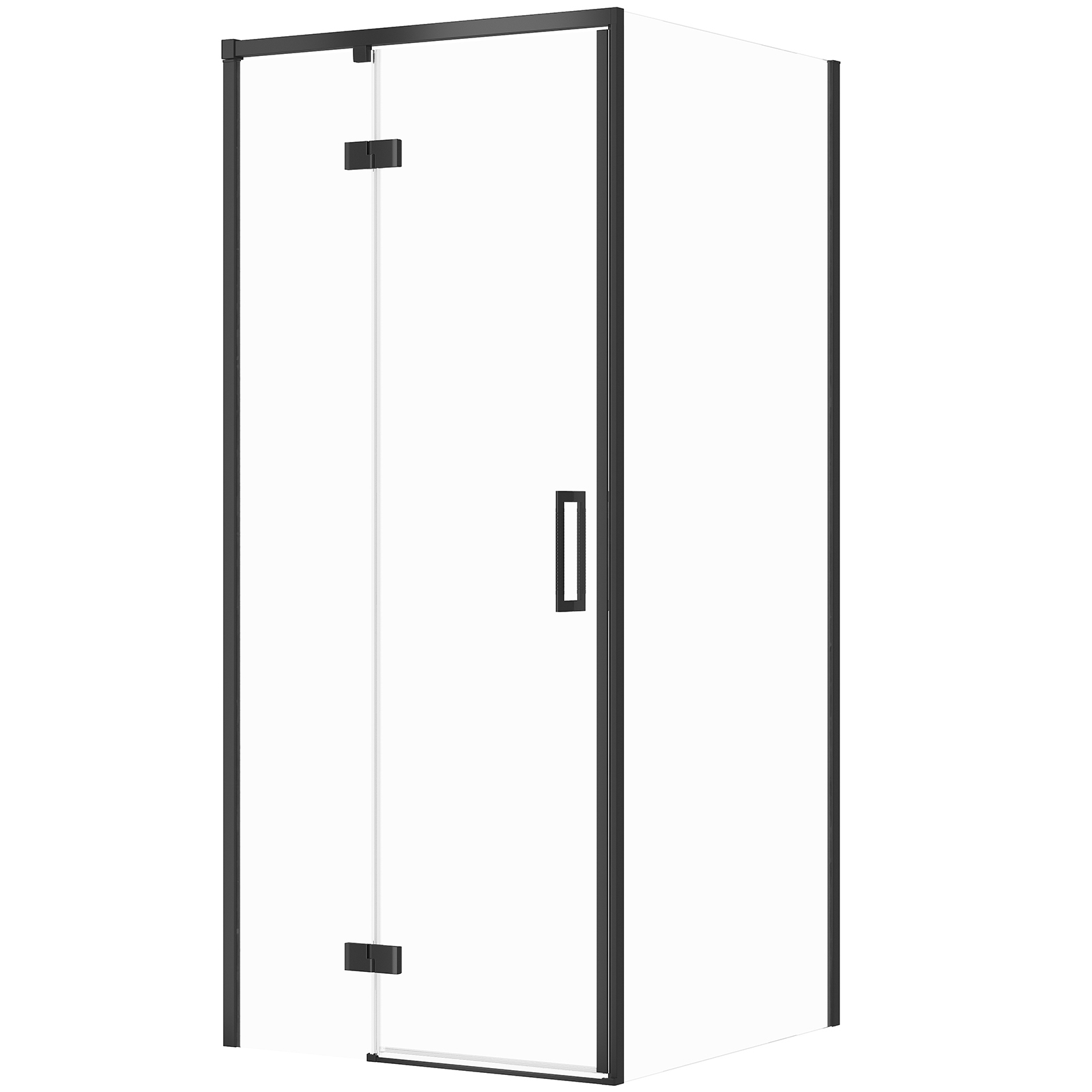 CERSANIT LARGA rechteckige Duschkabine links 90x80x195 cm schwarz S601-304