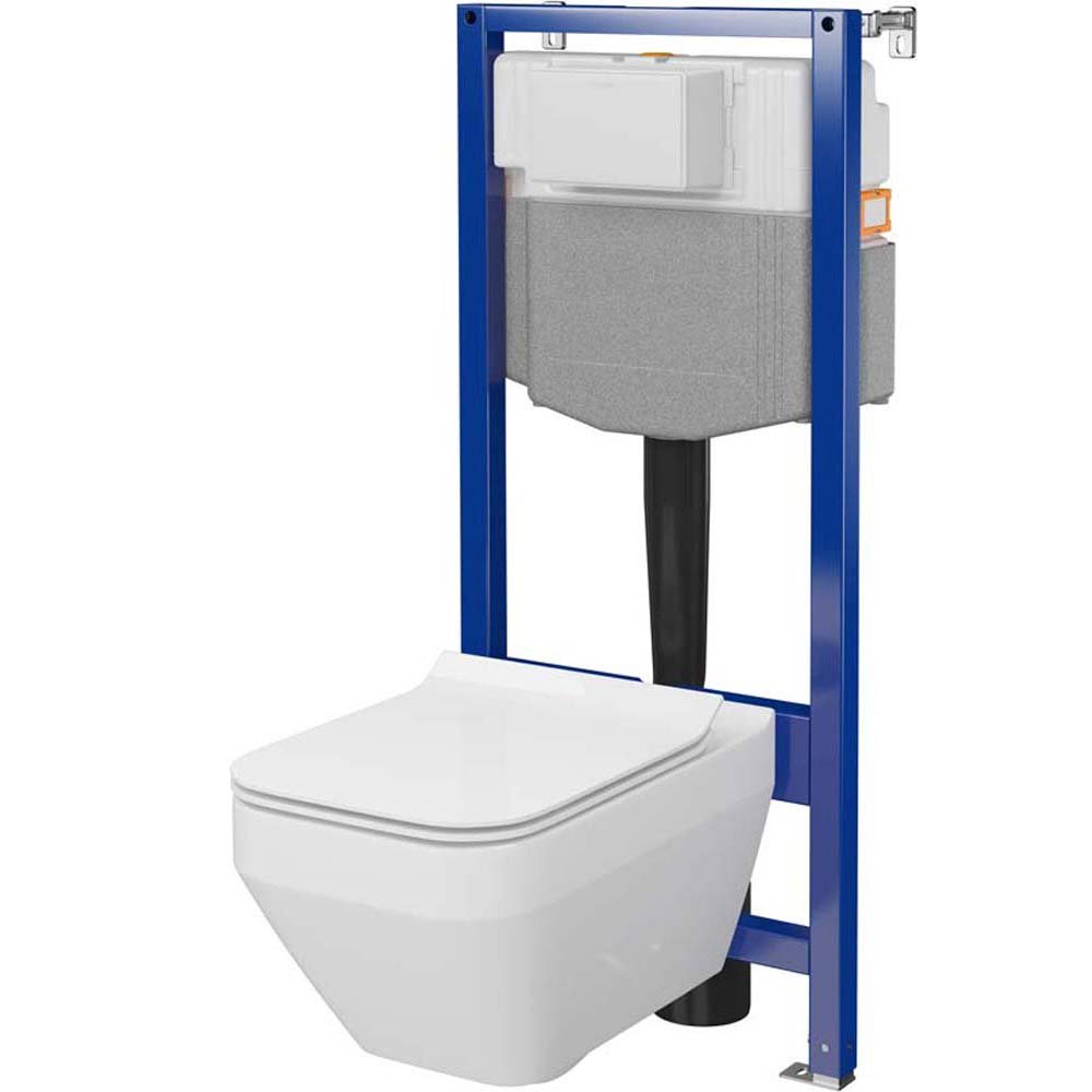 CERSANIT AQUA PLUS mechanisches Unterputz-Set mit CREA Becken und Brett S701-809