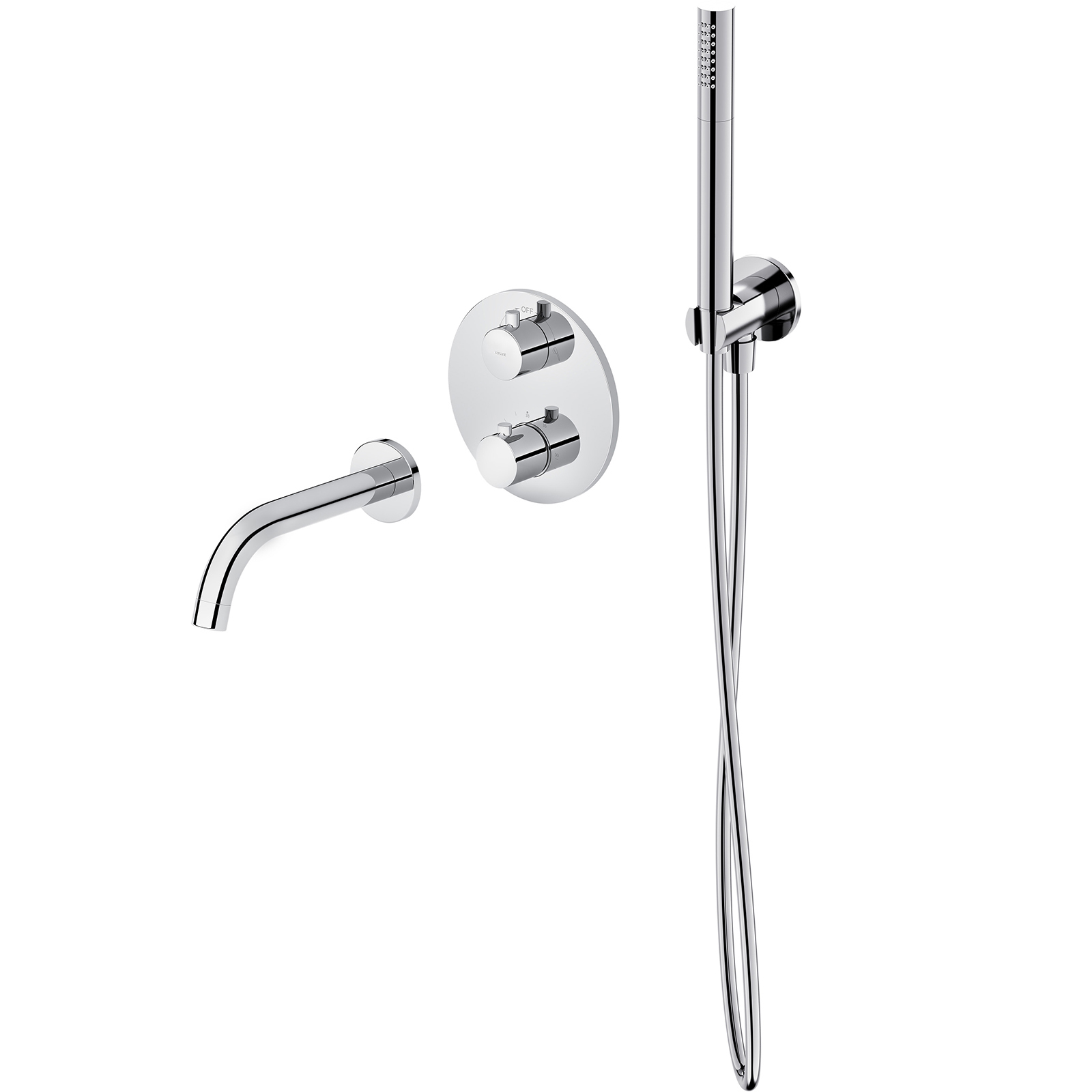 CERSANIT Unterputz-Badewannengarnitur ZEN chrom S952-034