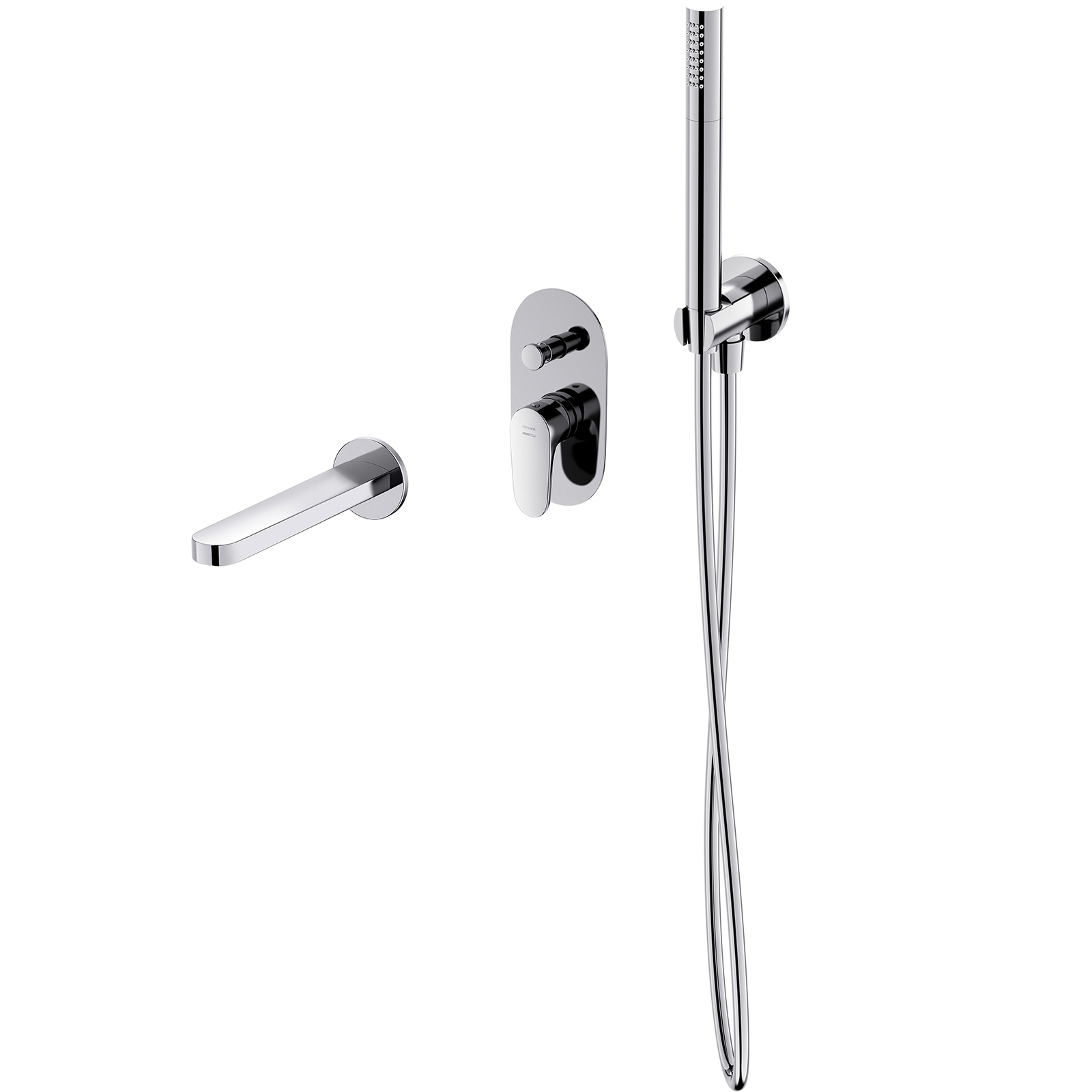 CERSANIT Unterputz-Badewannengarnitur INVERTO chrom S952-038