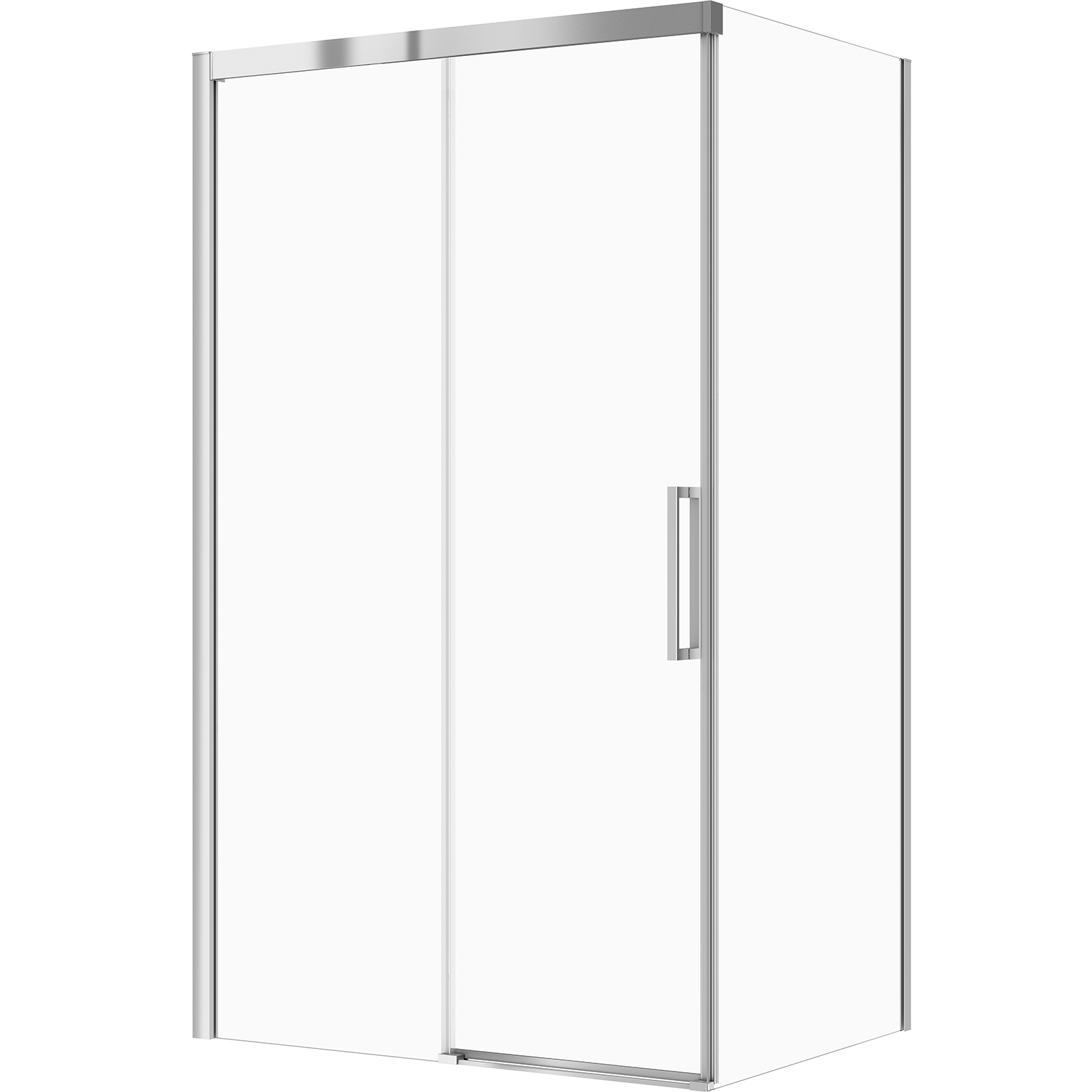 CERSANIT CREA rechteckige Schiebe-Duschkabine 120x80x200 cm chrom S601-297