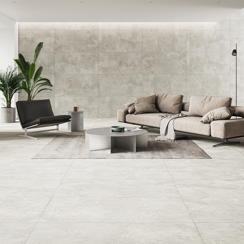 BODENFLIESE BETONOPTIK WINTER SHADOW WEIß MATT 59,8X119,8 #157 R10B CERSANIT