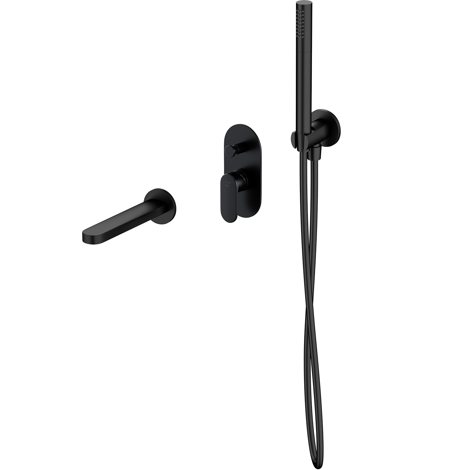 CERSANIT Unterputz-Badewannengarnitur CREA schwarz S952-042