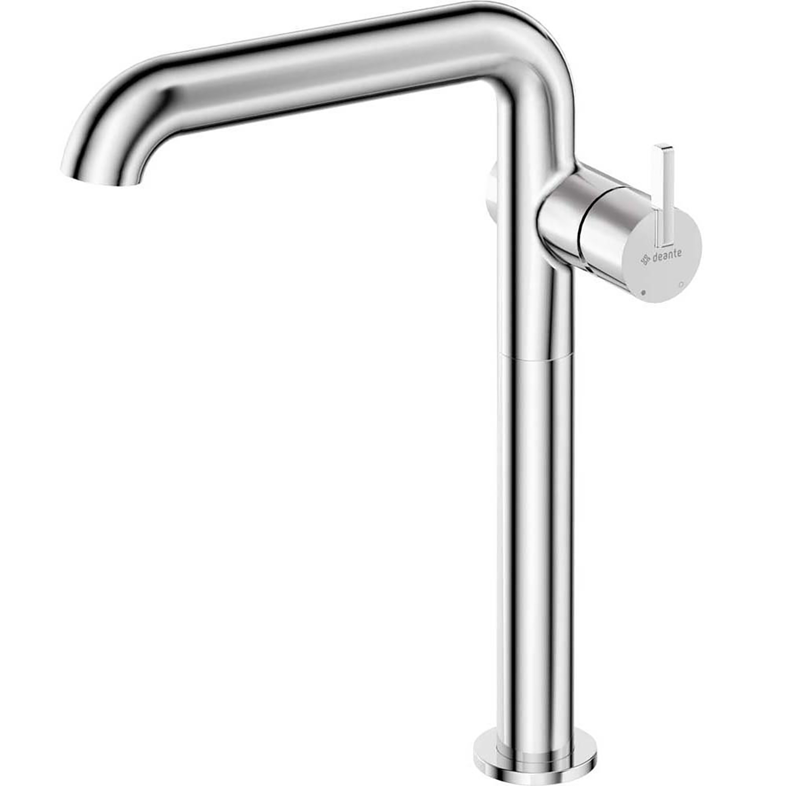 DEANTE SILIA Waschbeckenwasserhahn mit hochem rechteckigen Ausguss aus Chrom BQS_024K