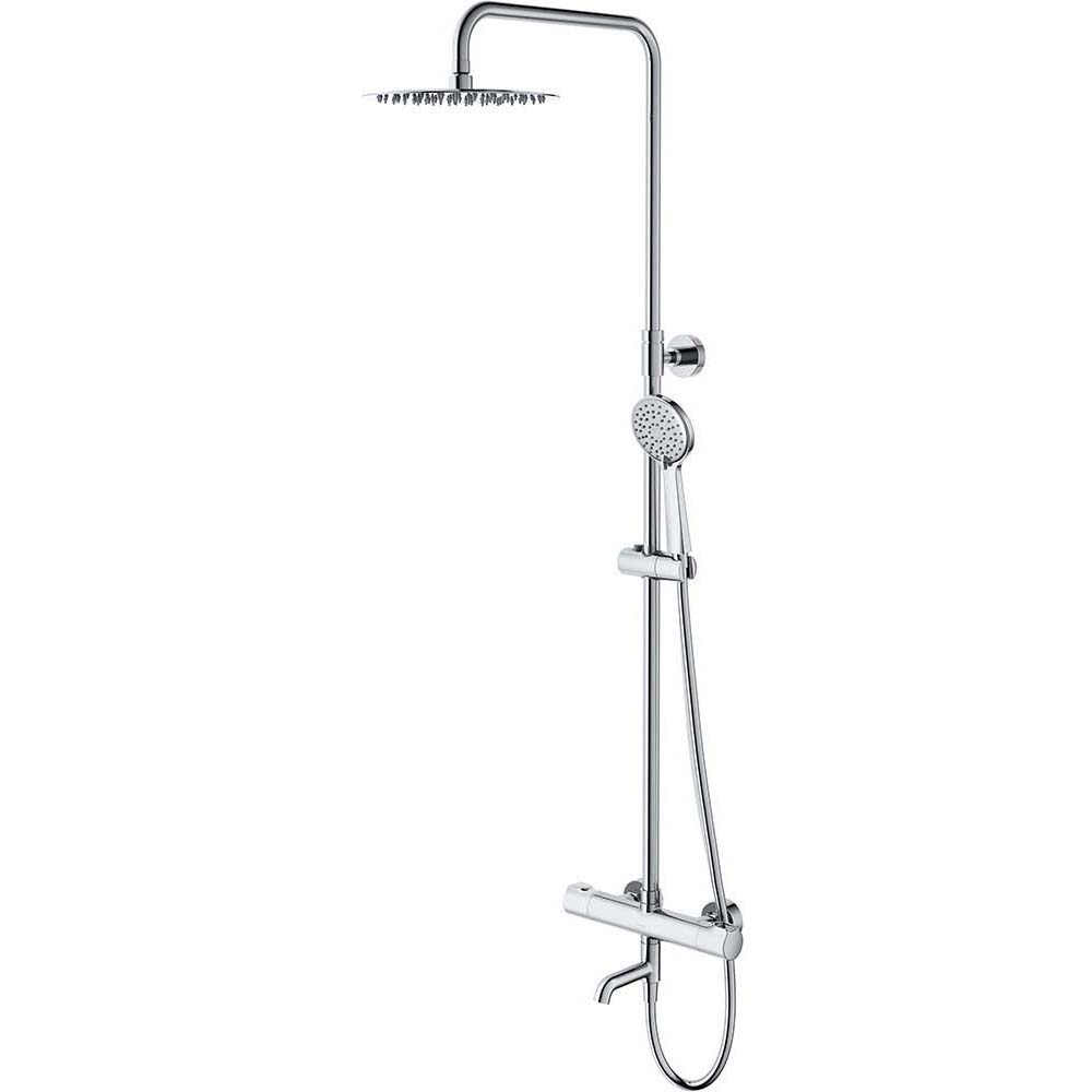CERSANIT CITY Duschgarnitur mit Auslauf, Thermostat, oval chrom S951-860