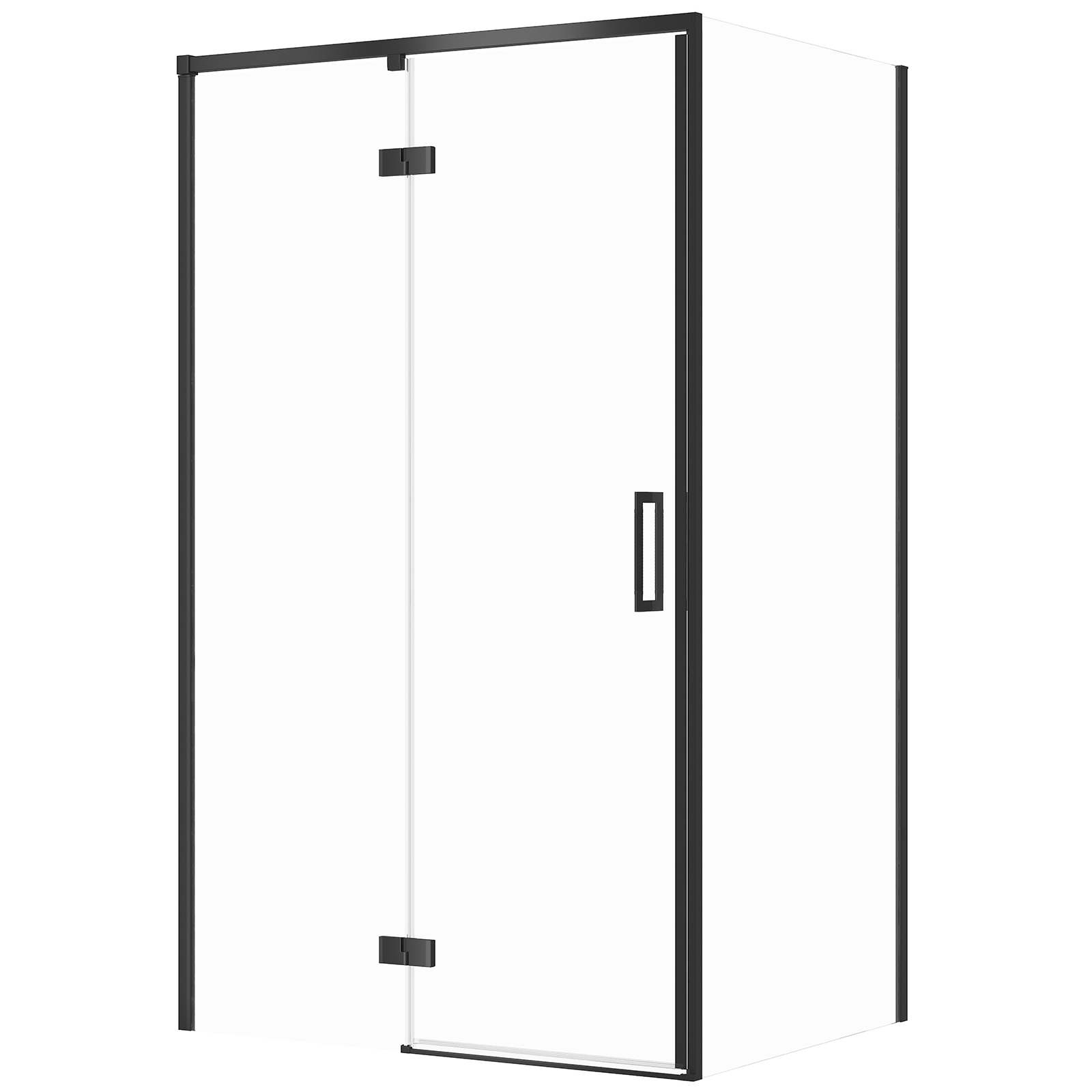 CERSANIT LARGA rechteckige Duschkabine links 120x80x195 cm schwarz S601-323