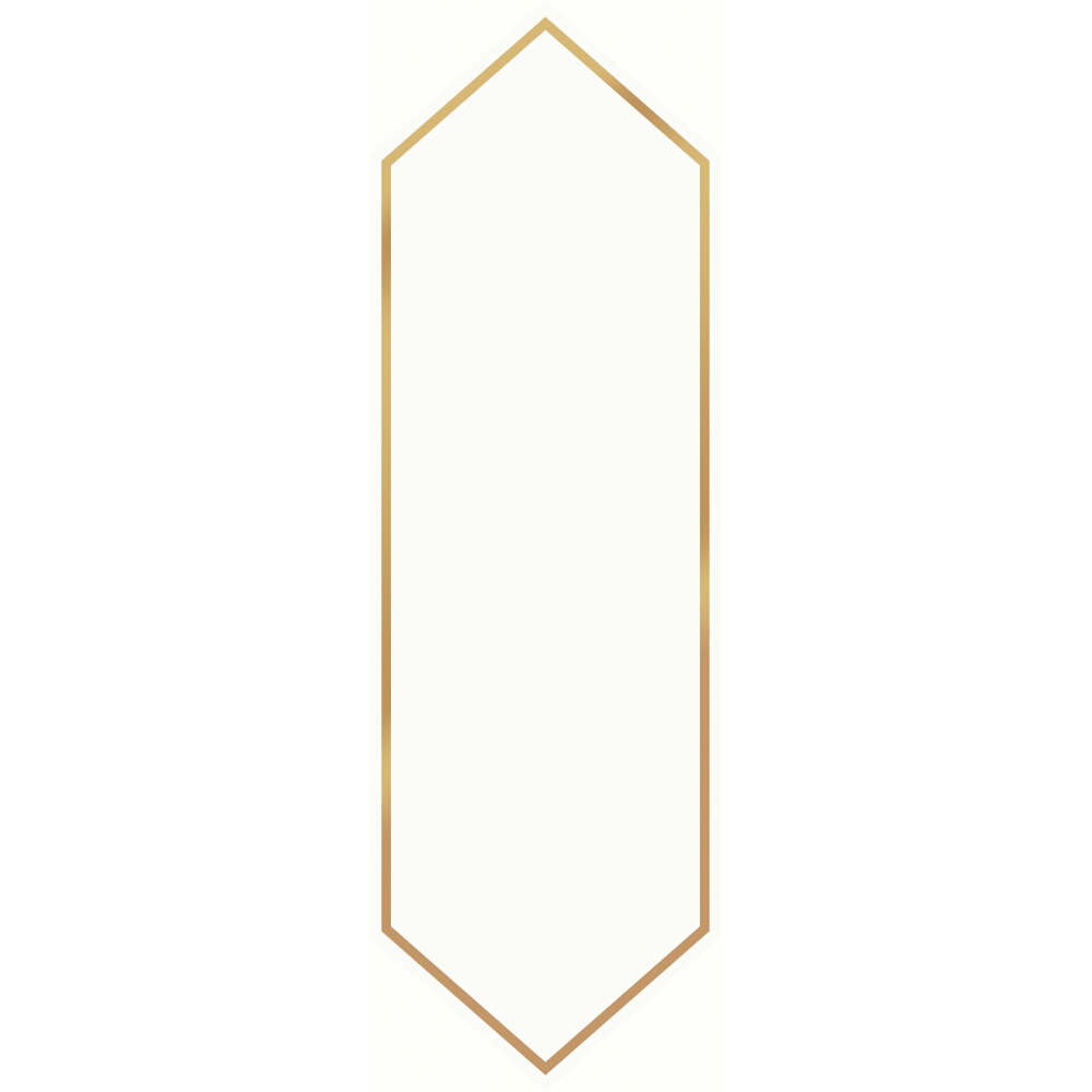WANDFLIESE CALACATTA FEVER BIG ARROW GOLD DEKOR GLOSSY 12,8X39,8