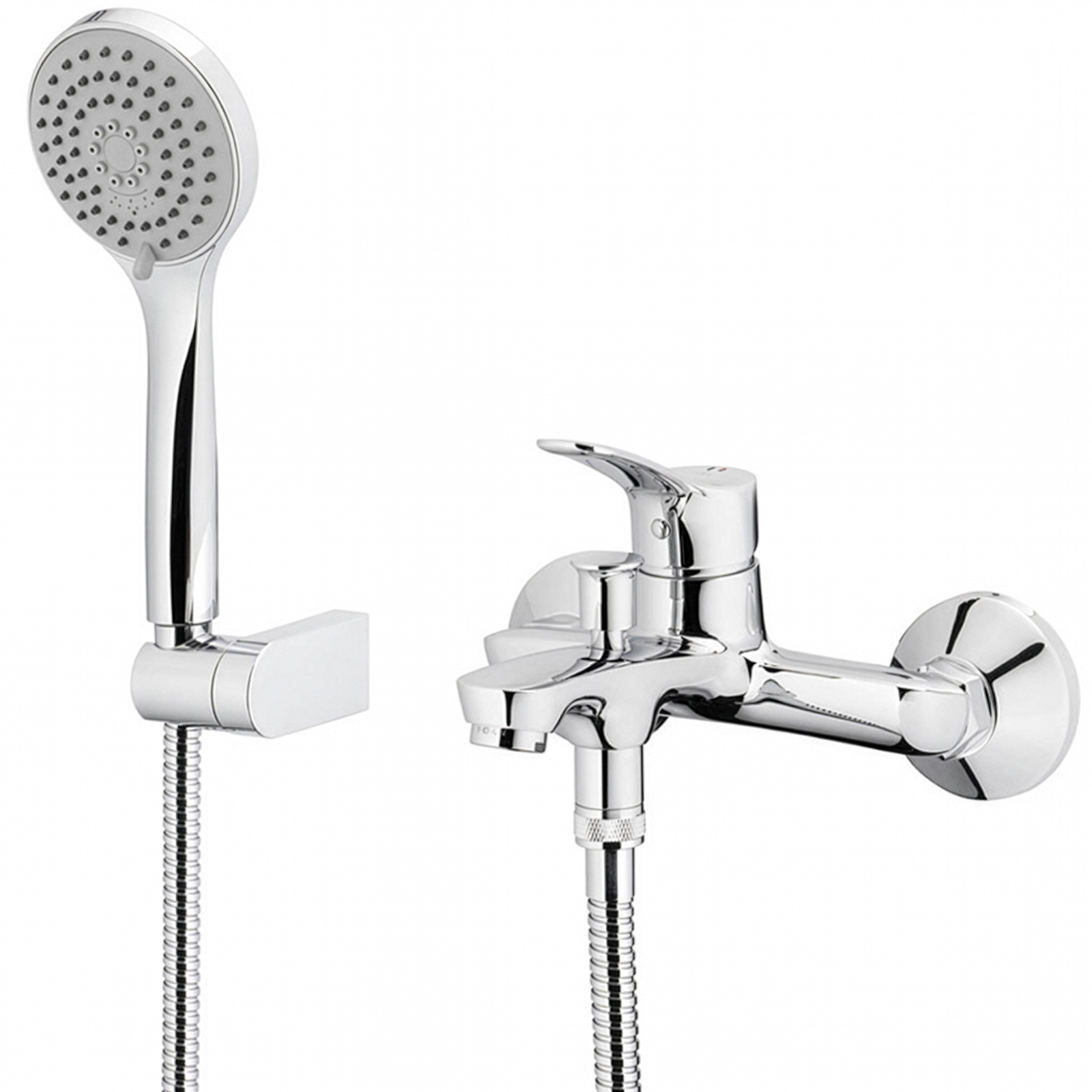 KFA Wandmontierter Badewannenwasserhahn MORRIS mit Spotspray Chrom 5244-510-00
