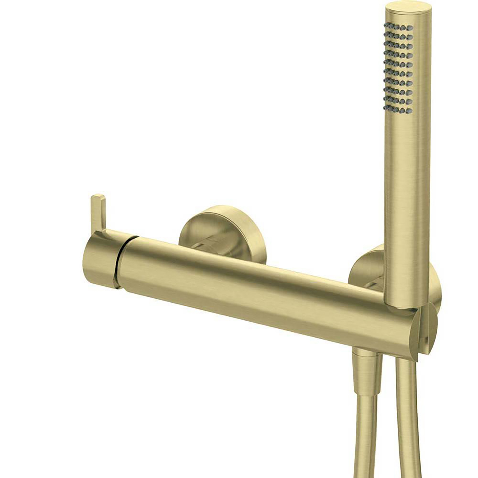DEANTE SILIA wandmontierter Duschhahn mit goldgebürstetem Duschset BQS_R41M