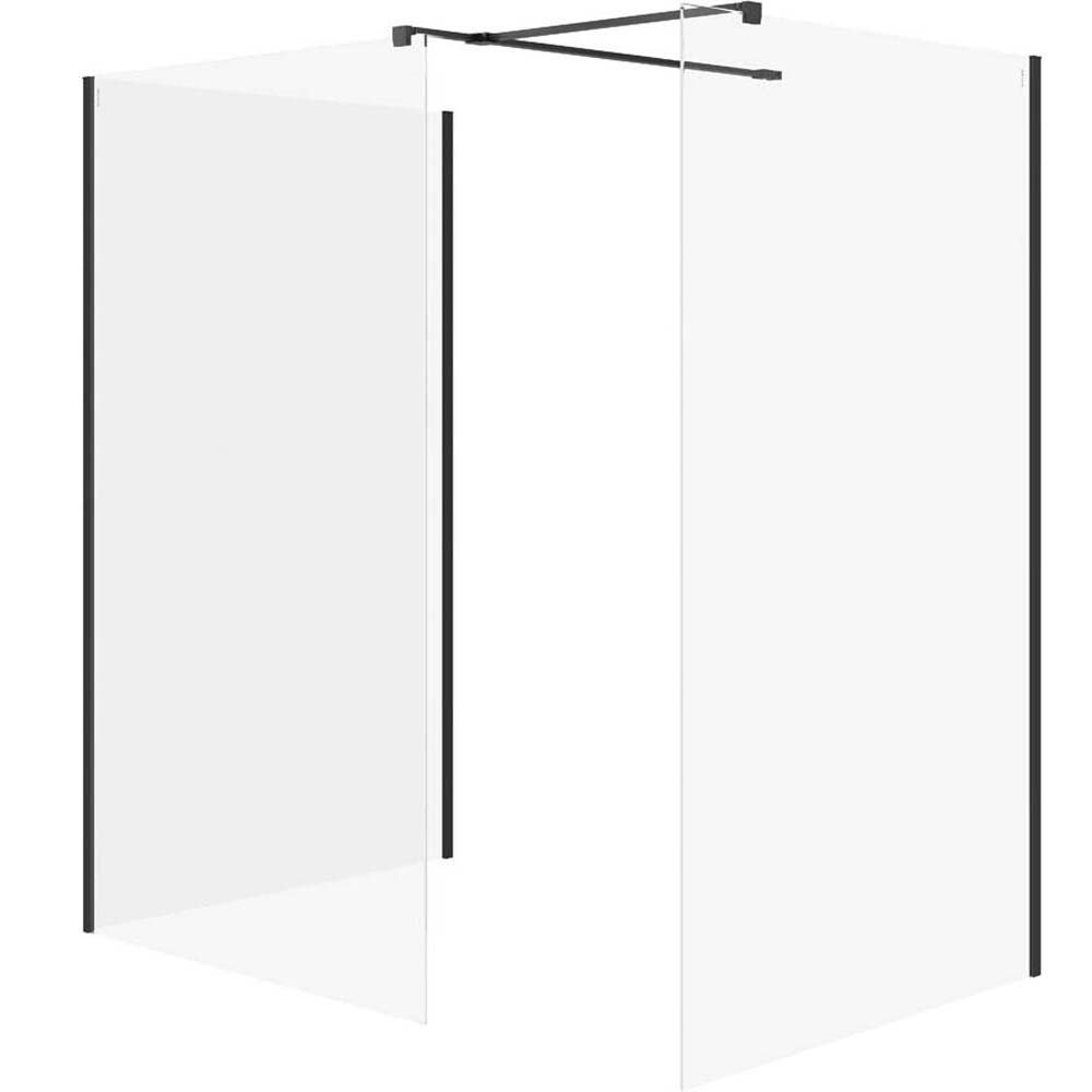 CERSANIT Walk-In-Duschwand MILLE 90x90x90x200 schwarz S601-198