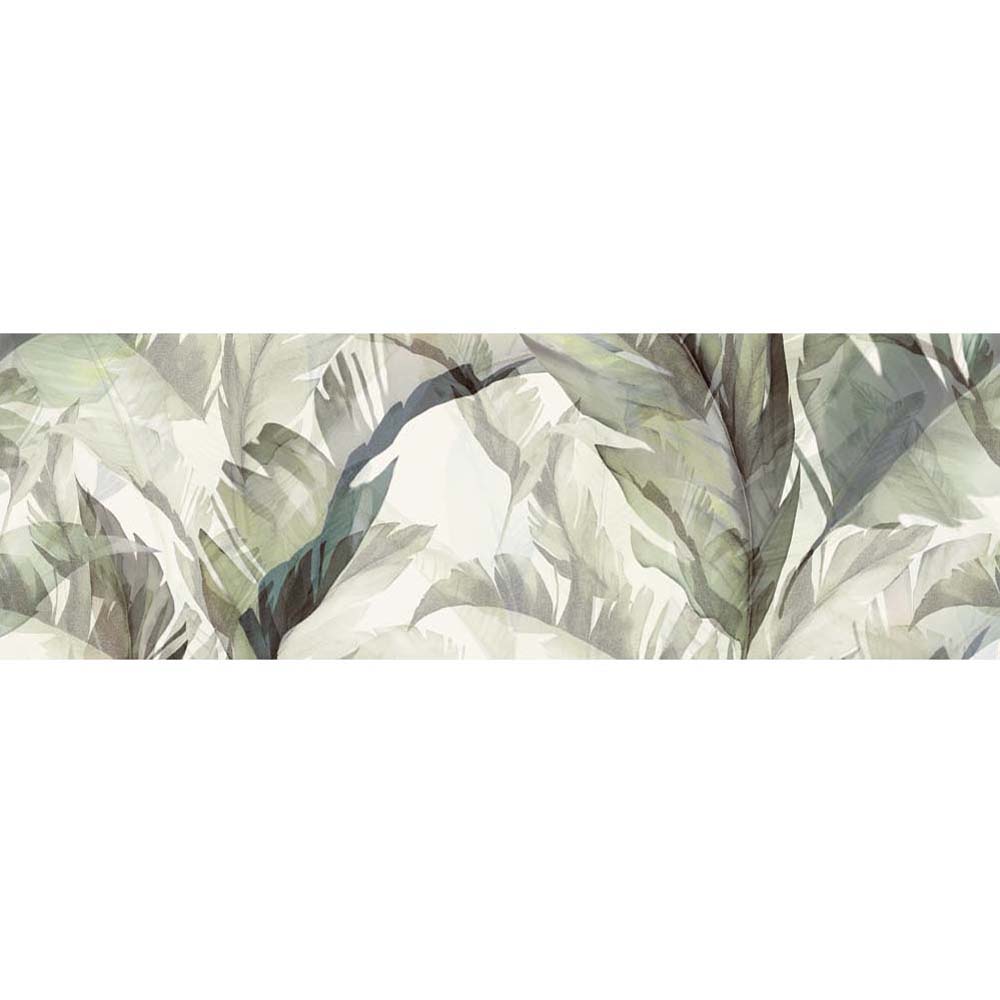 WANDFLIESE INSERTO FORLI LEAVES MULTICOLOUR SATIN 58X89