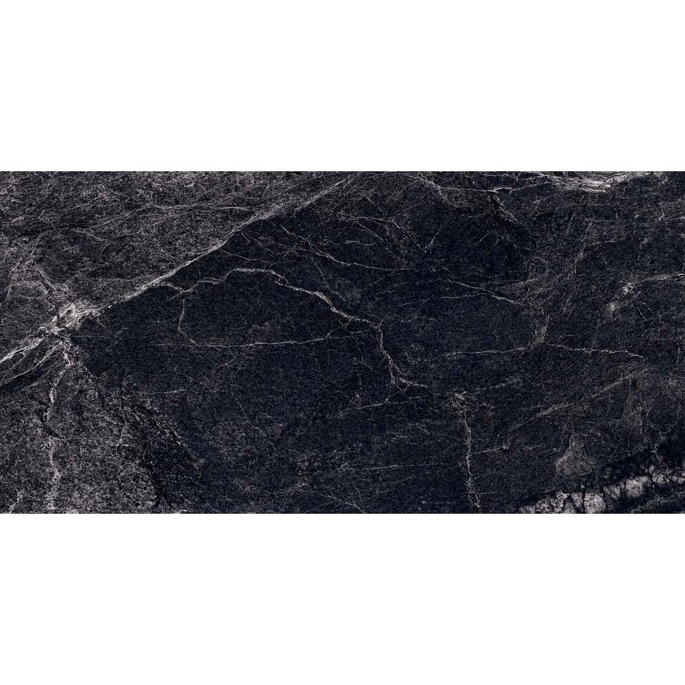 BODENFLIESE STEINOPTIK CRACKSTONE GRAPHIT/SCHWARZ POLIERT 60X120 CERSANIT