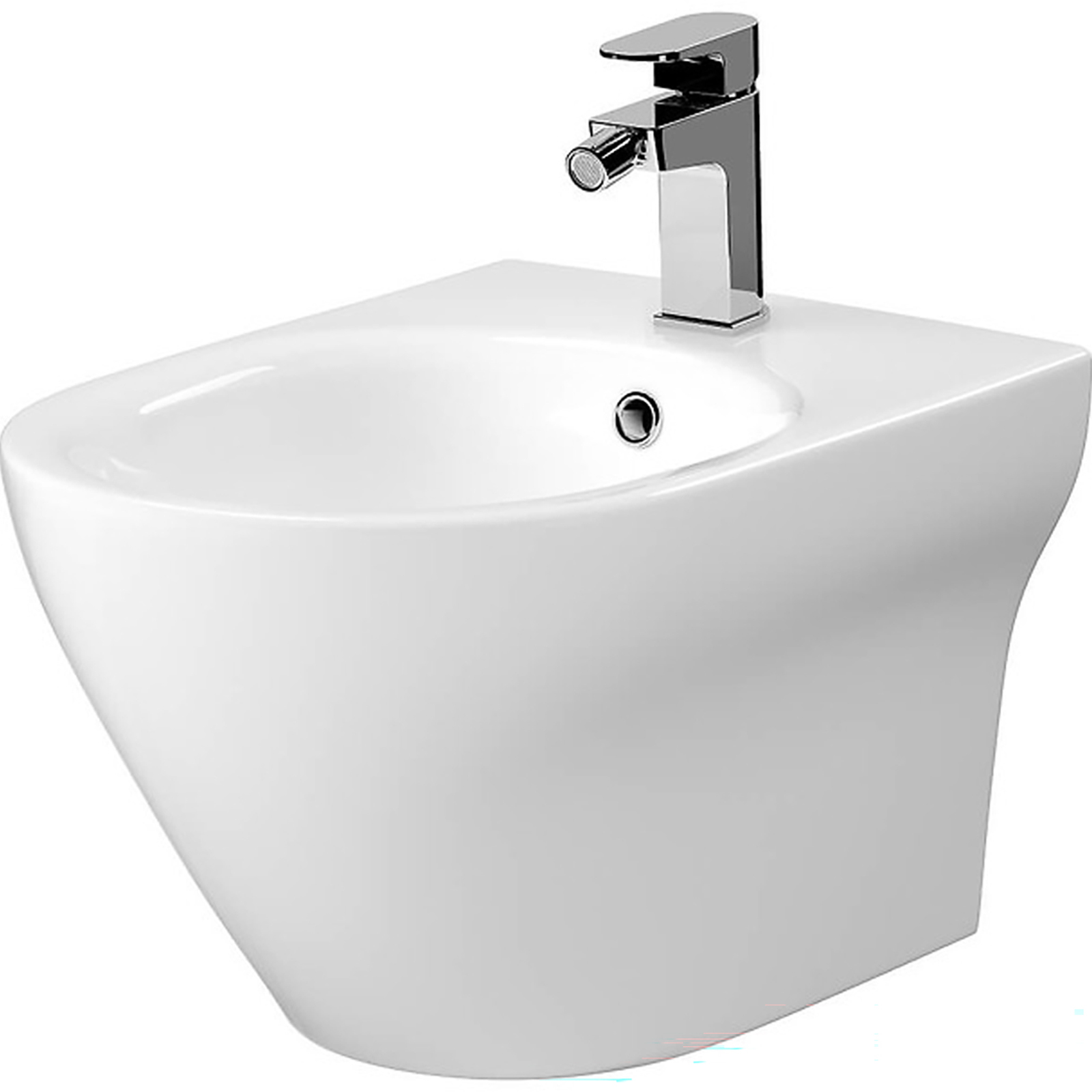 CERSANIT LARGA OVAL CLEAN ON Wandbidet mit verdeckter Halterung K120-006 CERSANIT LARGA OVAL CLEAN ON Wandbidet mit verdeckter Halterung K120-006