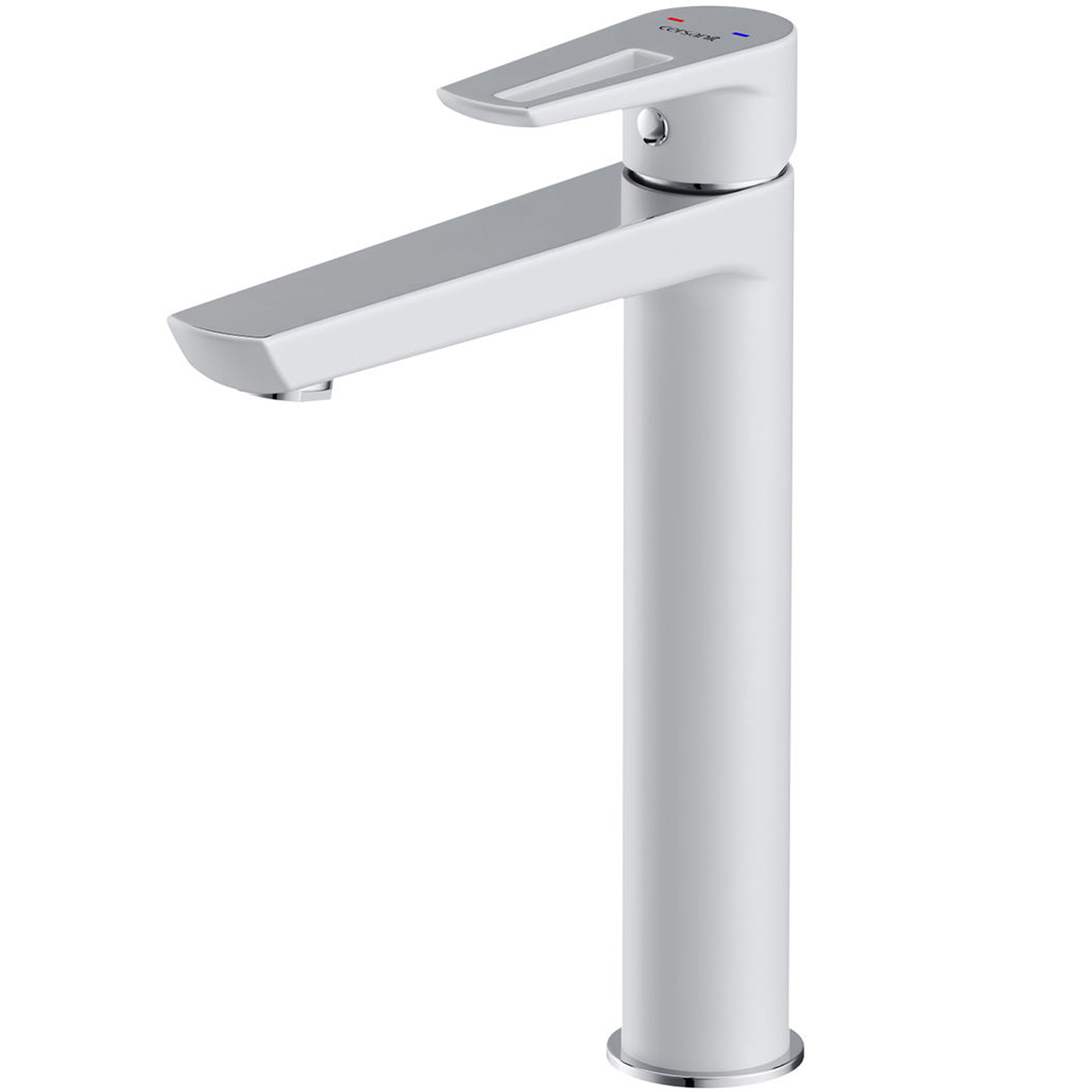 CERSANIT Stand-Waschtischarmatur MILLE hochweiß mit Stopper KLIK-KLAK Metall S951-355