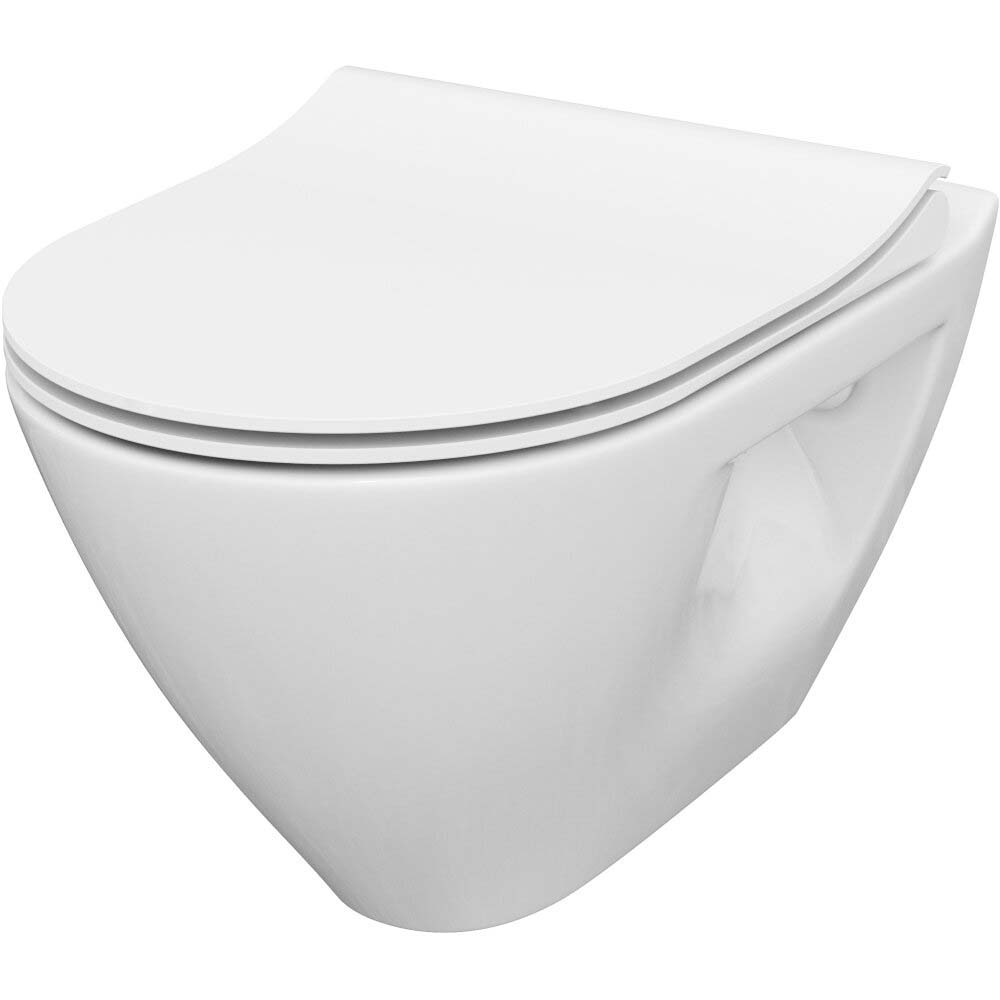 CERSANIT Wand-WC MILLE mit WC-Deckel Duroplast SLIM S701-453-ECO