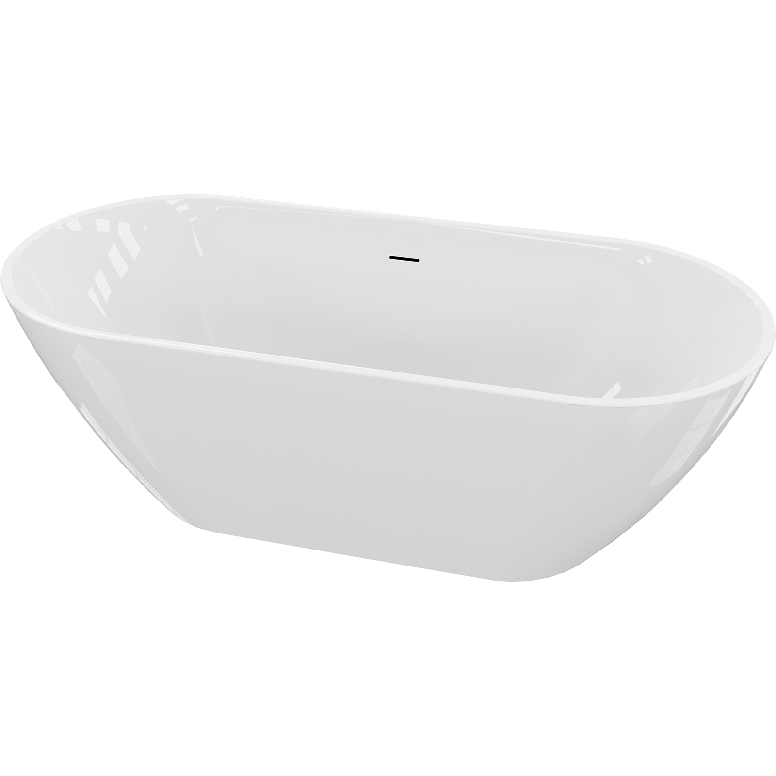 LAVITA Freistehende Badewanne IRUN 160 cm weiß