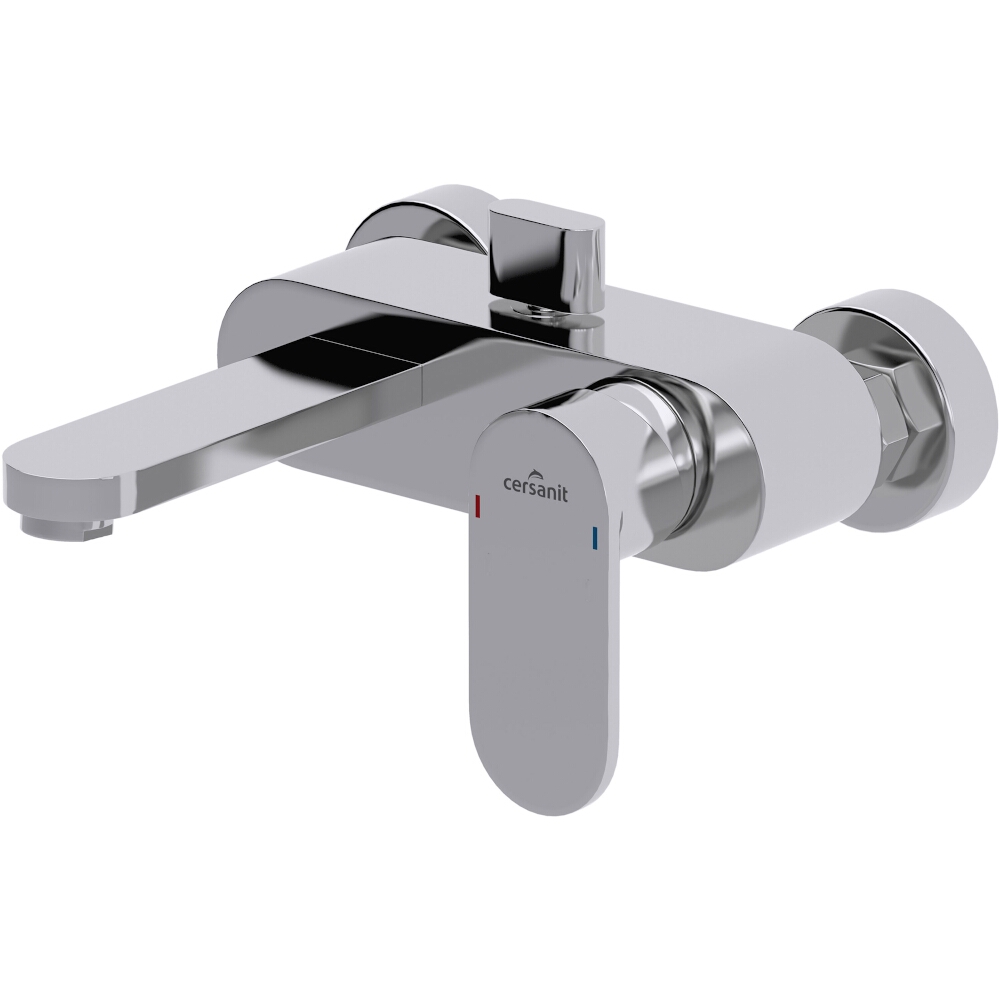 CERSANIT Wandmontierte Wannen- und Duscharmatur ELIO chrom S951-007