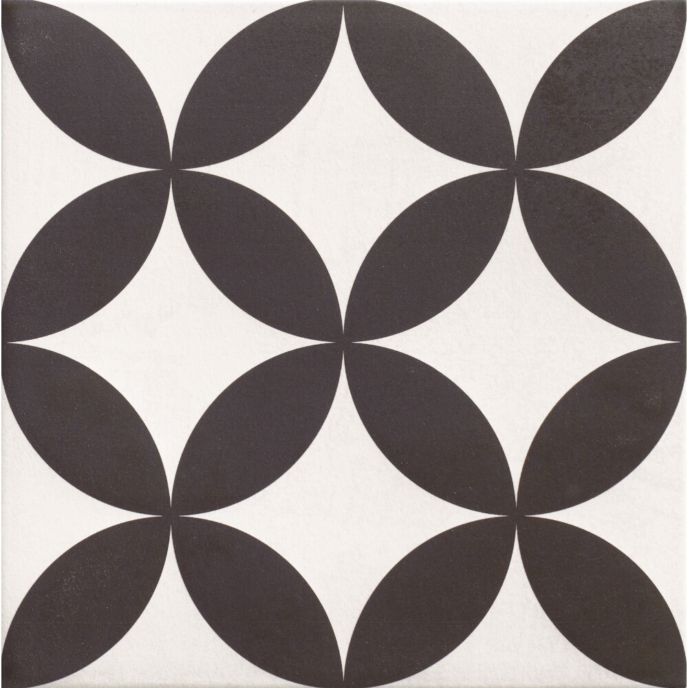 BODENFLIESE REALONDA HANOI CIRCLE BLACK 33X33