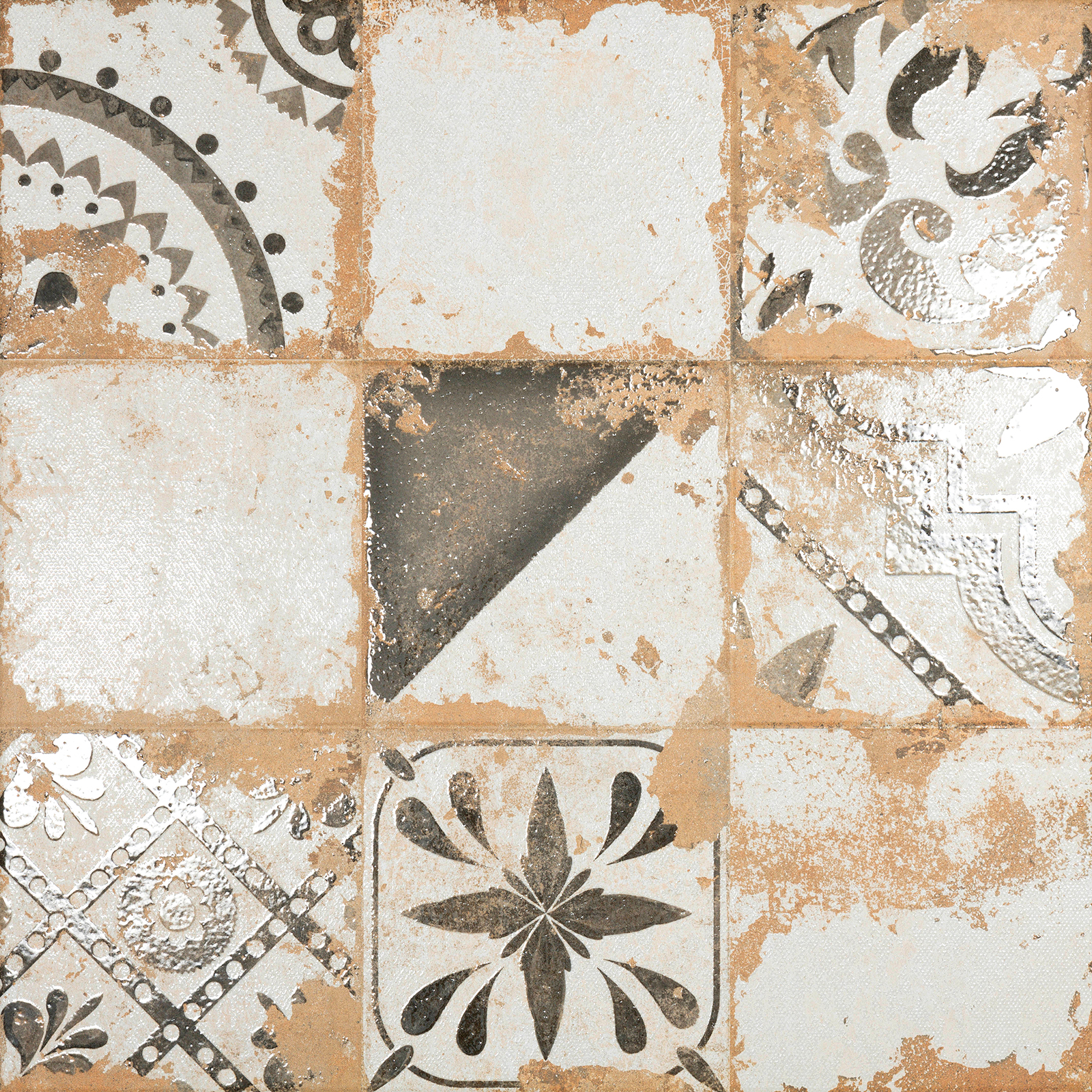 BODENFLIESE PATCHWORK MEMORY GRIS BRILLO 58X58 EL MOLINO