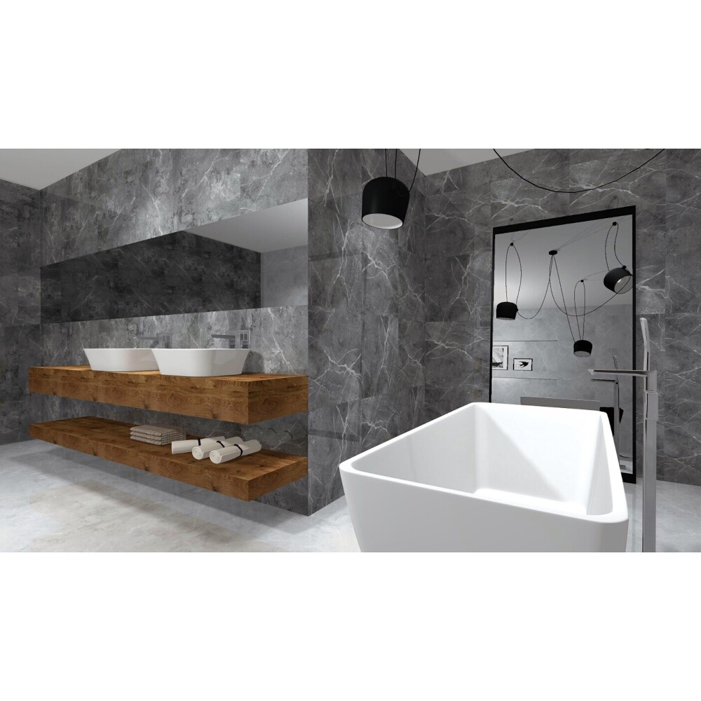 Glasiertes_feinsteinzeug_MALIBU_grey_glossy_60x60_gat._I Glasiertes feinsteinzeug MALIBU grey glossy 60x60 gat. I