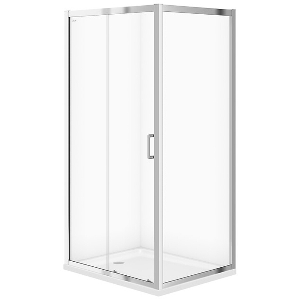 CERSANIT ARTECO Schiebeduschkabine 100x80x190 transparentes Glas S157-011