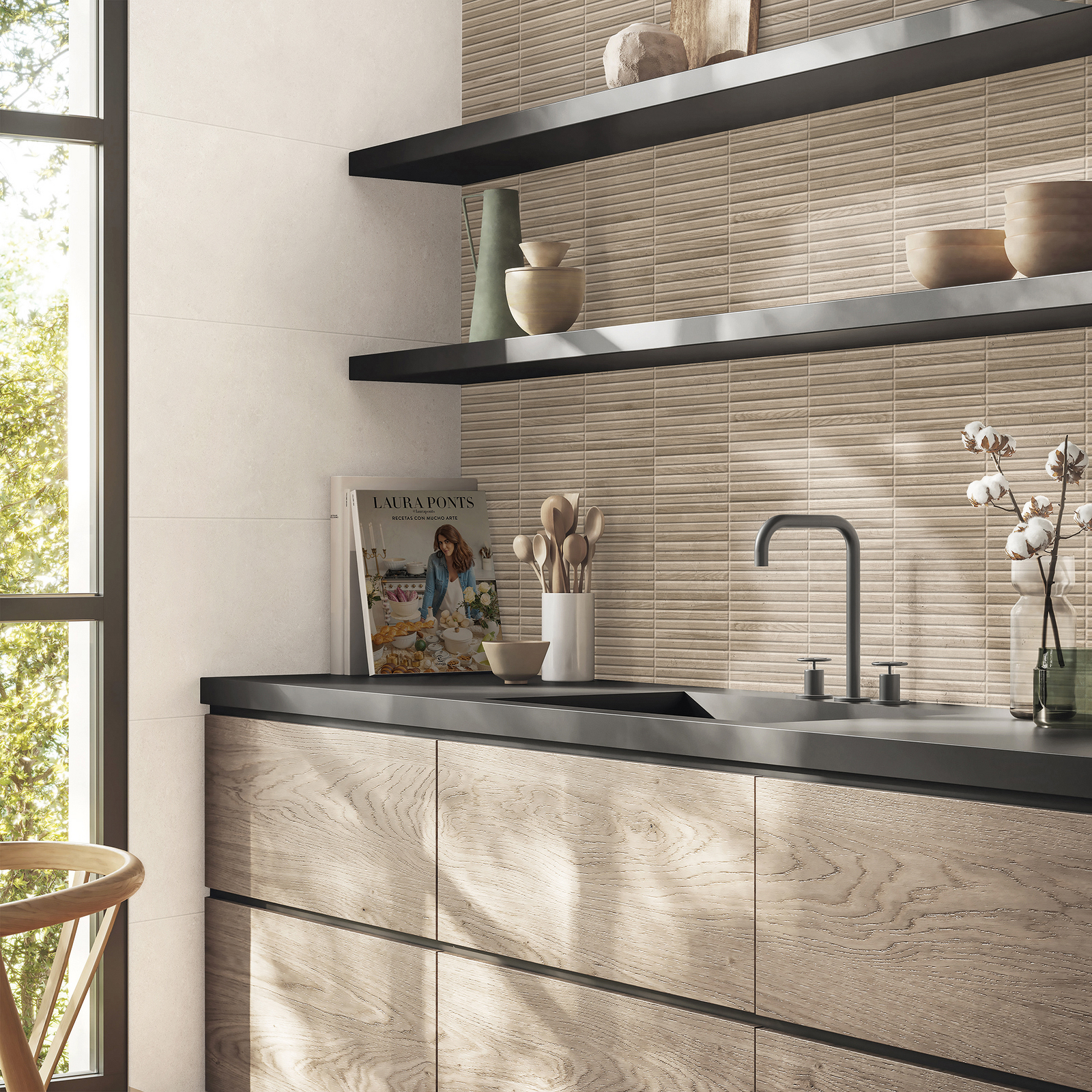 WANDFLIESE HOLZOPTIK STICK WOOD MATT 30X90 MYKONOS