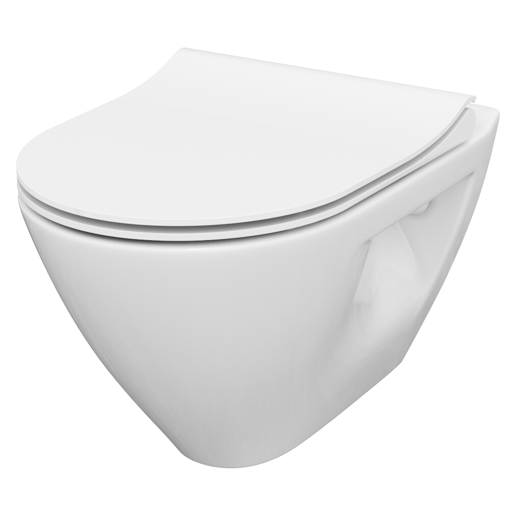 CERSANIT Hänge-WC-SET B291 MZ MILLE CLEAN ON duroplast slim Becken S701-453