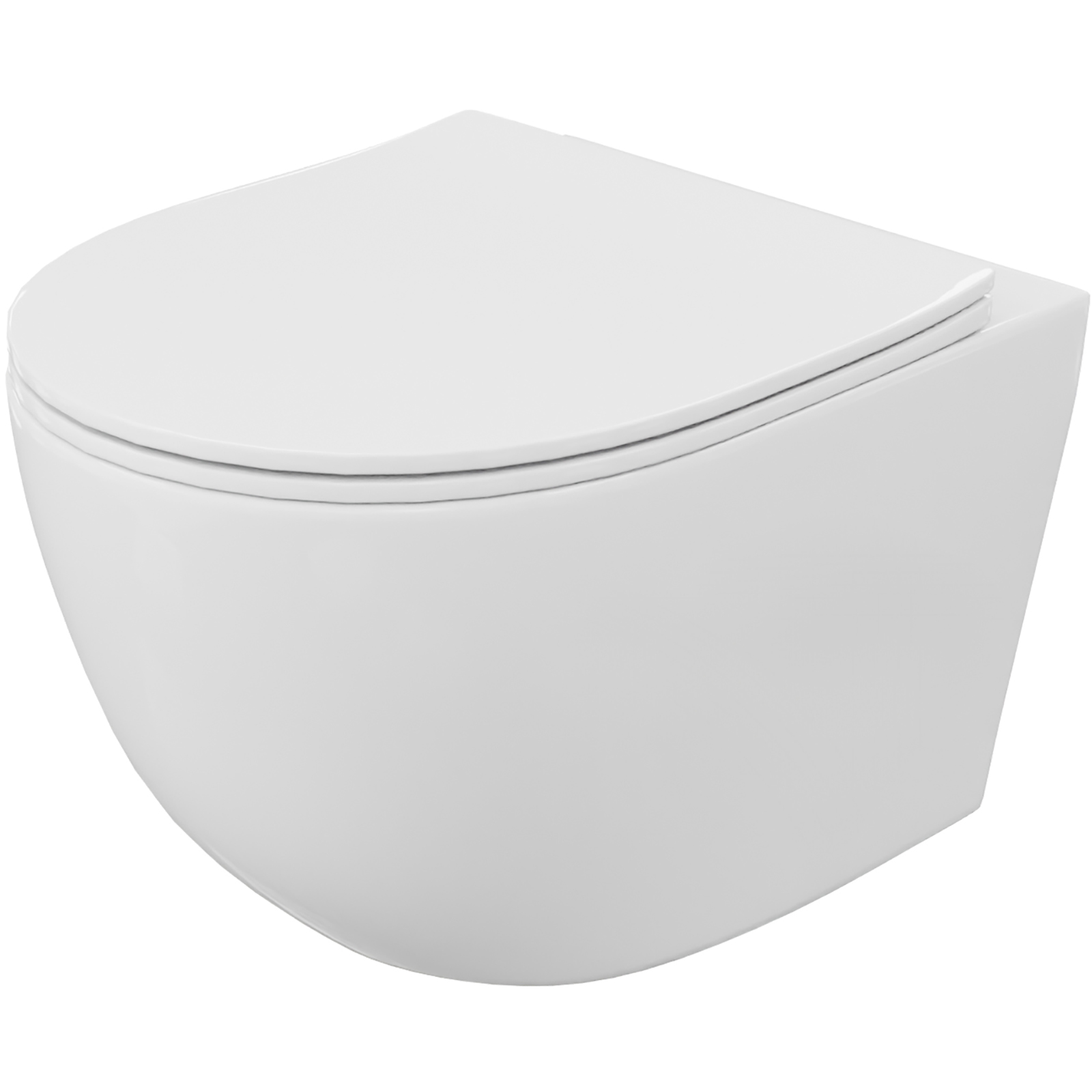 LAVITA Wandhängende Toilettenschüssel CLIPER 2.0 Whirlpool mit weißem Duroplast-Sitz