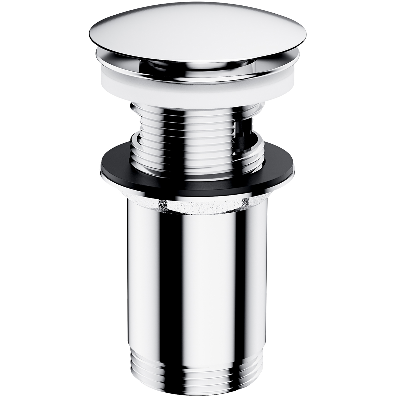 OMNIRES Klick-Klack-Stopper glänzender Chrom für Waschbecken mit Überlauf A706CR