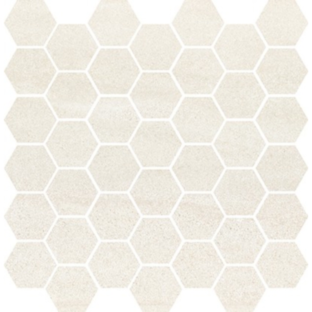 WANDFLIESE MOSAIK BANTU CREAM HEKSAGON SMALL GLÄNZEND 29X29,7