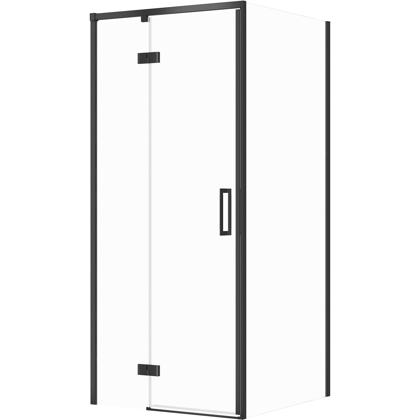 CERSANIT LARGA quadratische Duschkabine links 90x90x195 cm schwarz S601-221