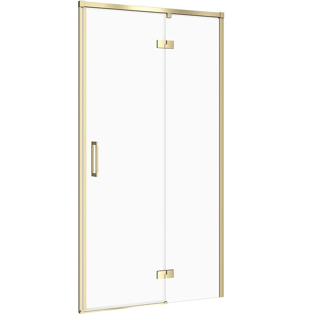 CERSANIT Duschtür LARGA gold matt, rechts 100x195 transparentes Glas S164-063
