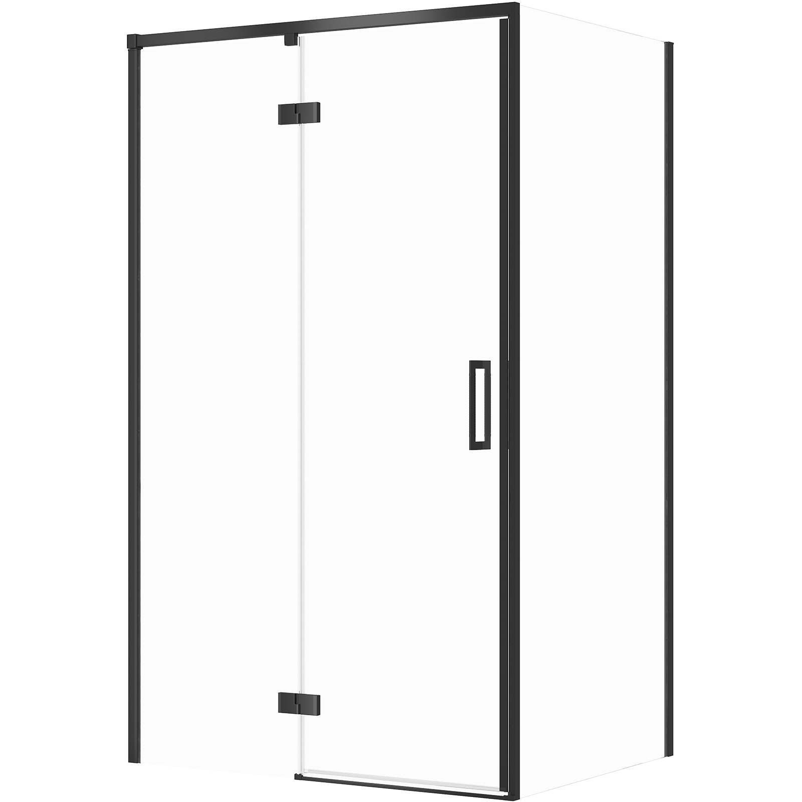 CERSANIT LARGA rechteckige Duschkabine links 120x90x195 cm schwarz S601-321