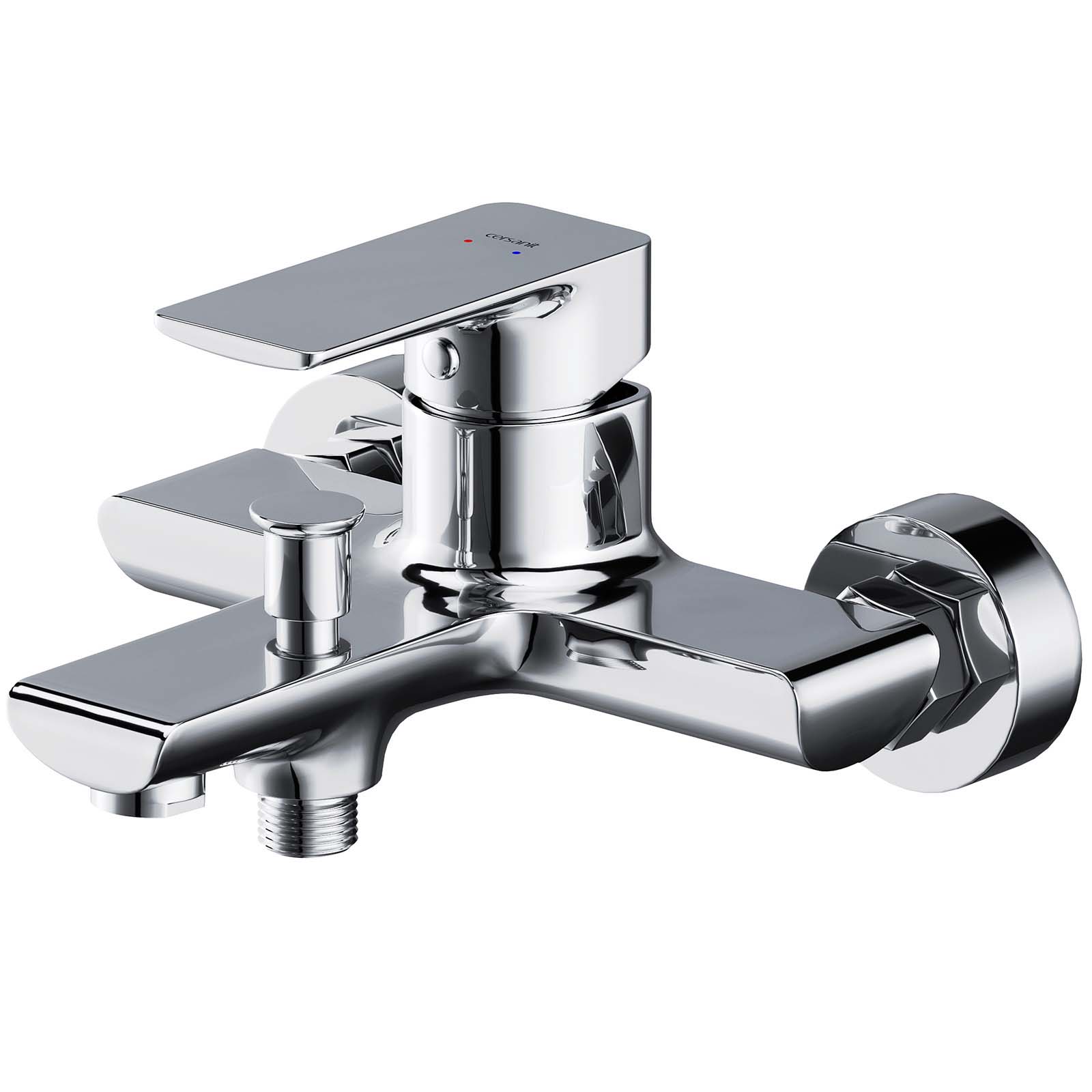 CERSANIT Wandarmatur für Badewanne und Dusche SUARO chrom S951-240