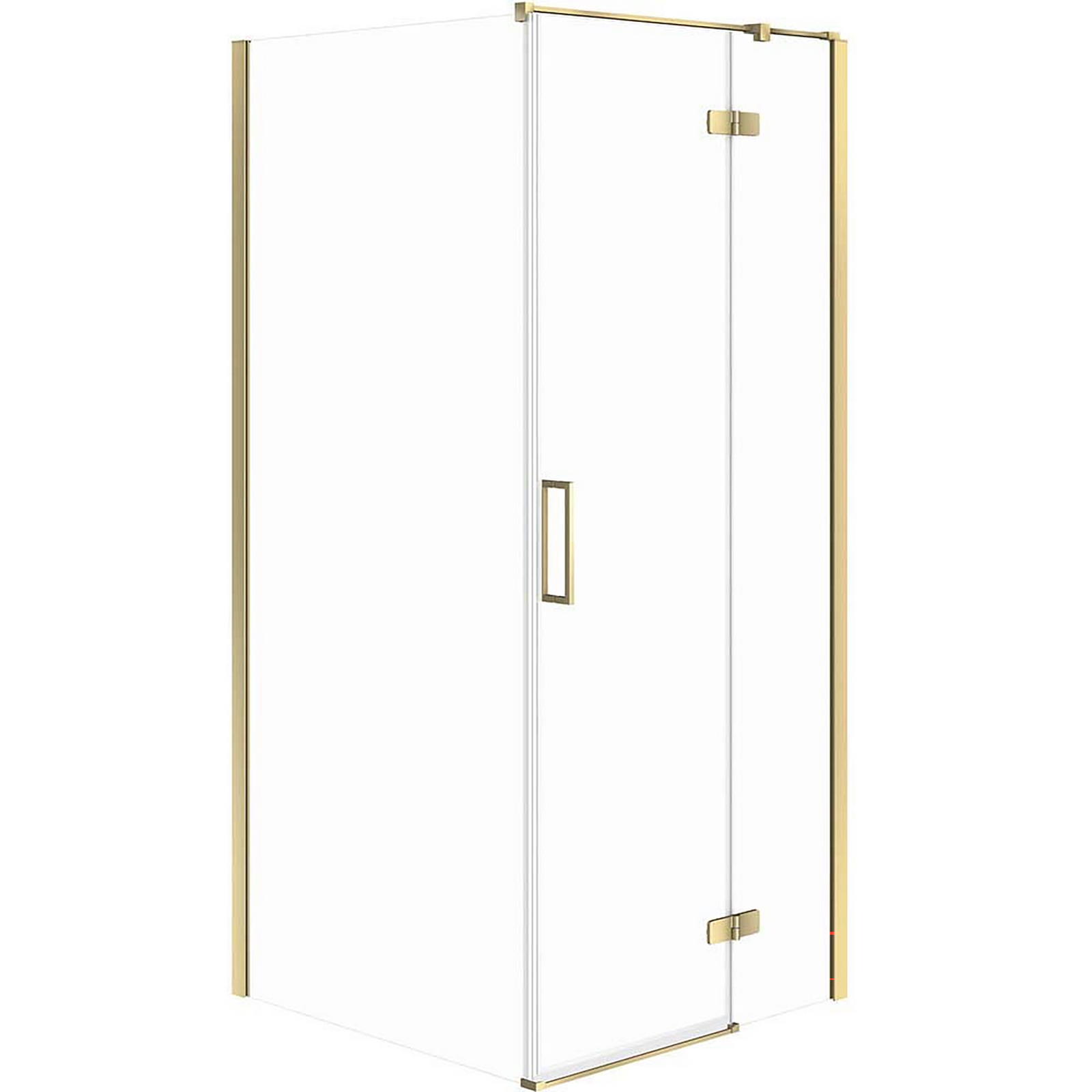 CERSANIT JOTA quadratische Duschkabine rechts 90x90 gold, transparentes Glas S160-022