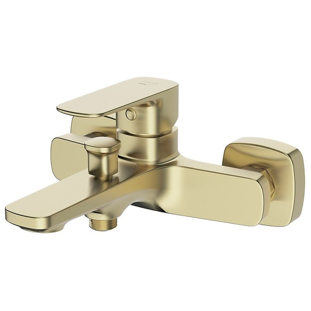 CERSANIT Wandmontierte Wannen- und Duscharmatur LARGA gold matt S951-378