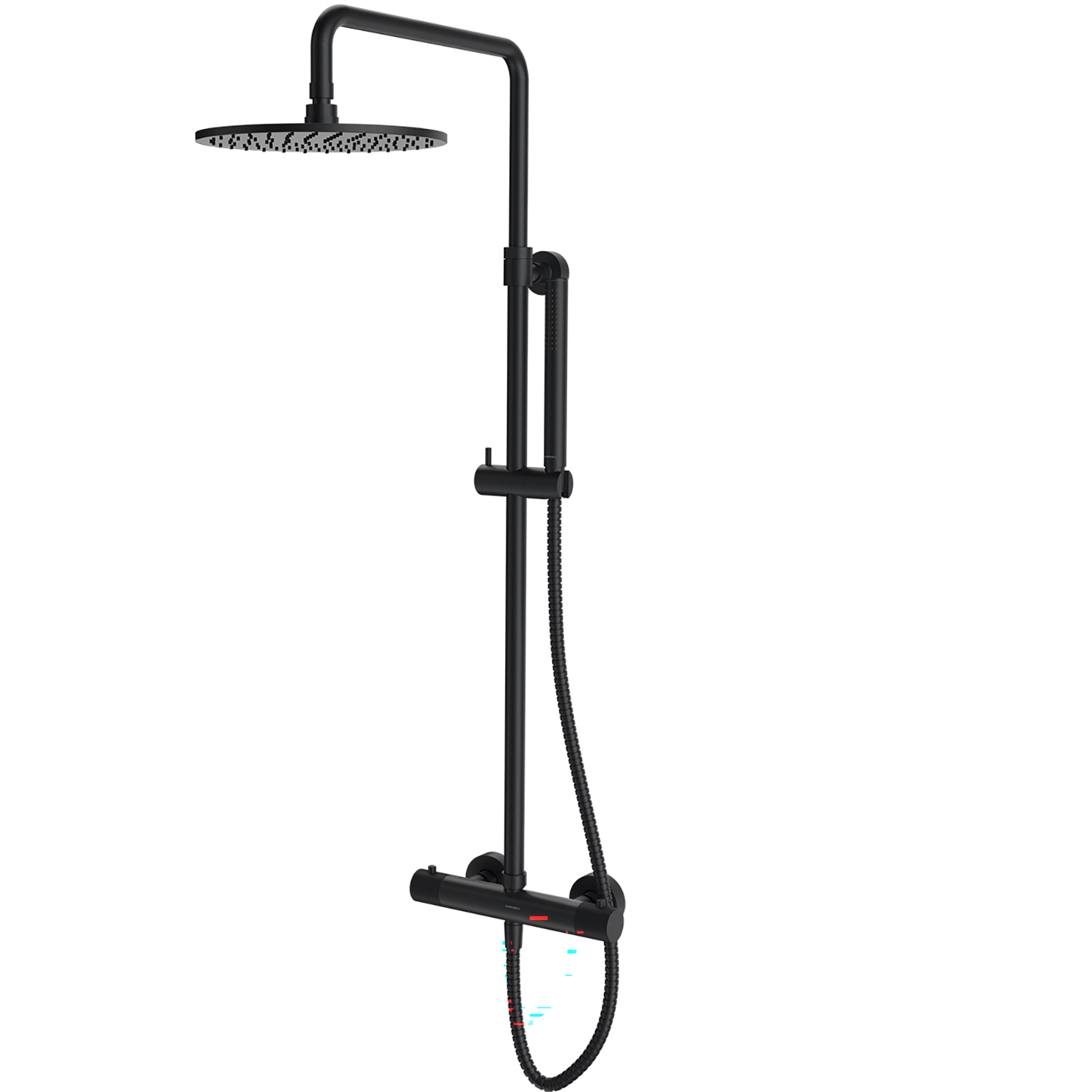 OMNIRES Thermostatisches Duschsystem CONTOUR Oberflächenmontiertes gebürstetes Anthrazit-CT8044AT OMNIRES Thermostatisches Duschsystem CONTOUR Oberflächenmontiertes gebürstetes Anthrazit-CT8044AT