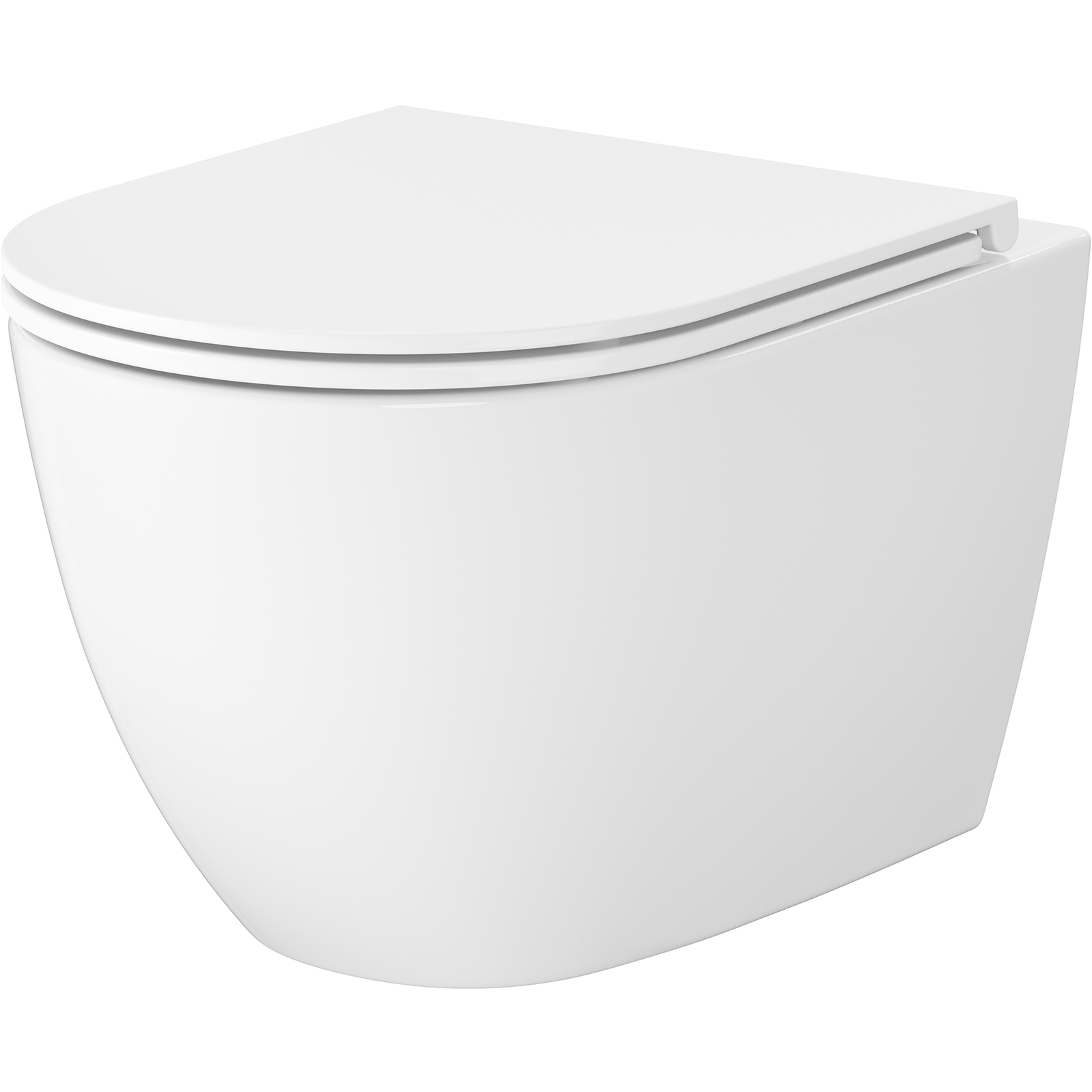 LIVI Aufhängende, randlose, wirbelnde Toilettenschüssel mit Duroplast-Sitz weißer K3050-001