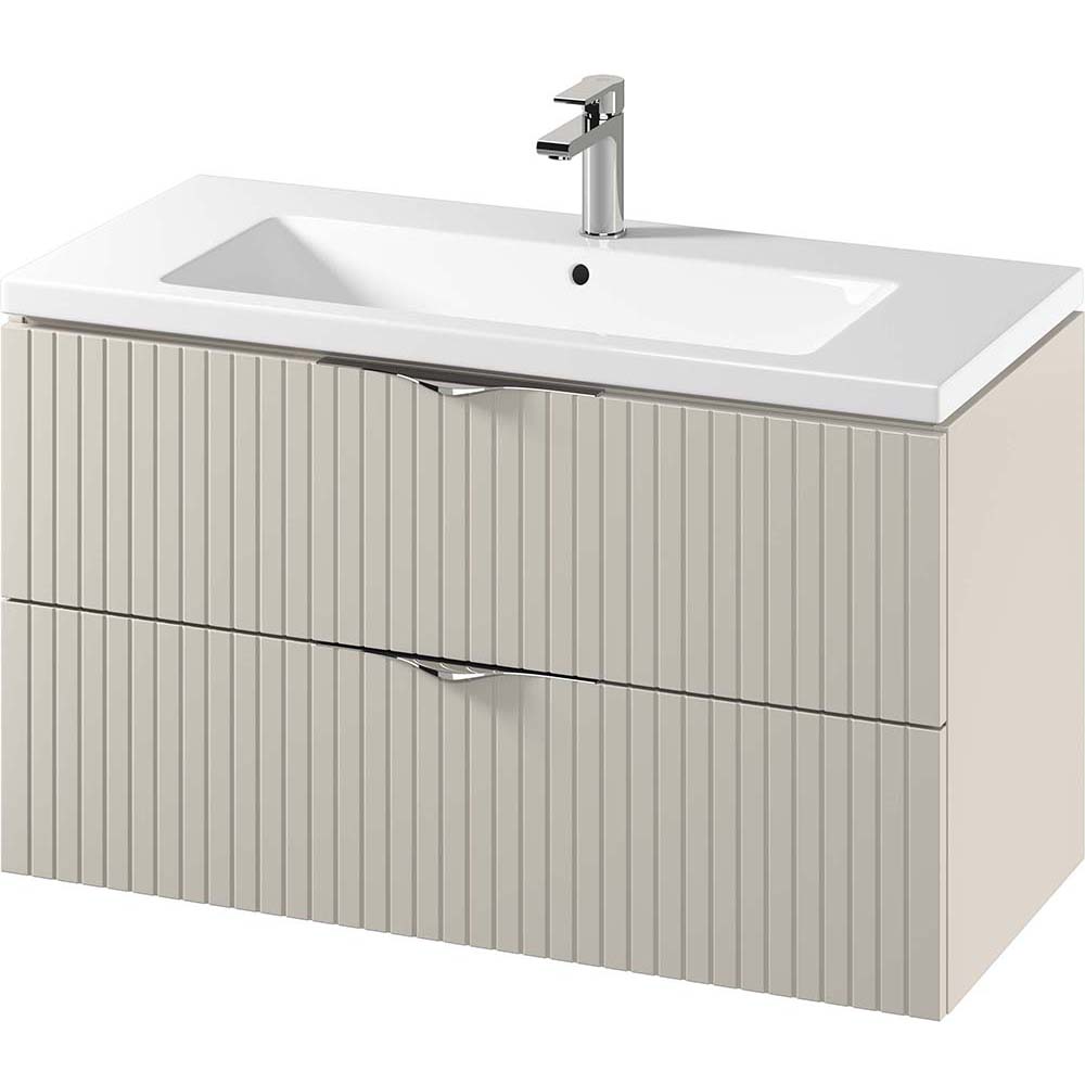 CERSANIT Unterschrank mit Waschbecken TIRSO 100 Kaschmir matt DSM S801-548