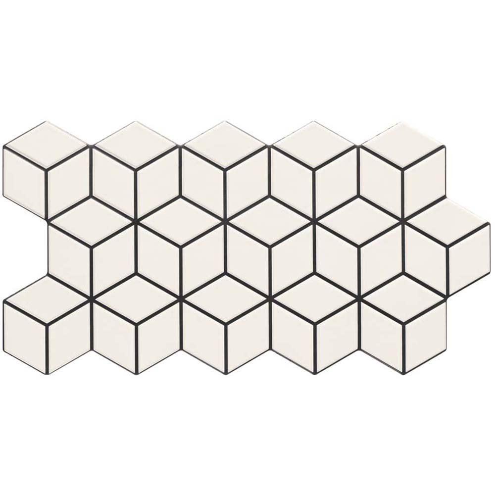 BODENFLIESE RHOMBUS SNOW MATT 26,5X51 REALONDA