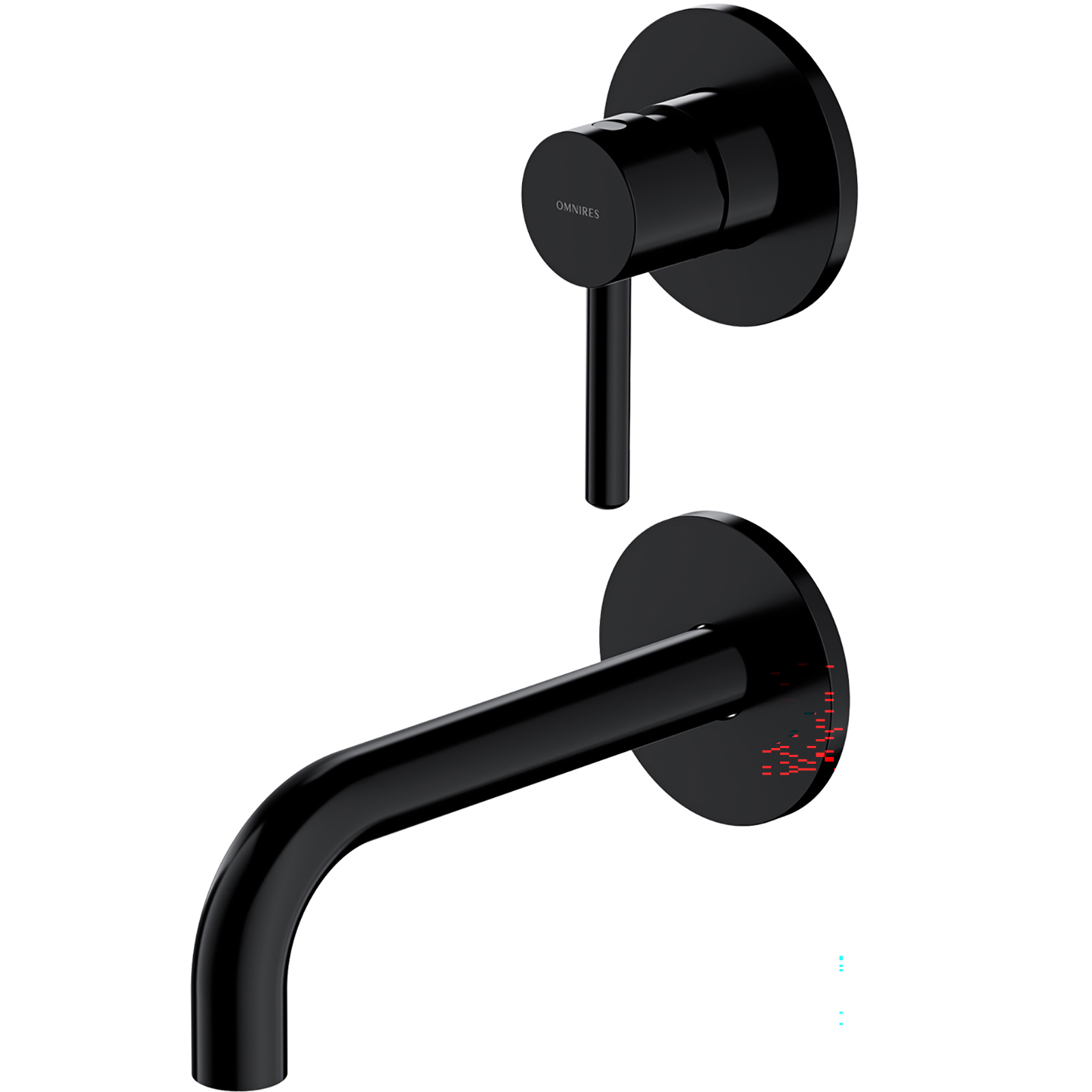 OMNIRES Waschbeckenhahn Y verdeckte schwarze halbmatte Y1215NBL