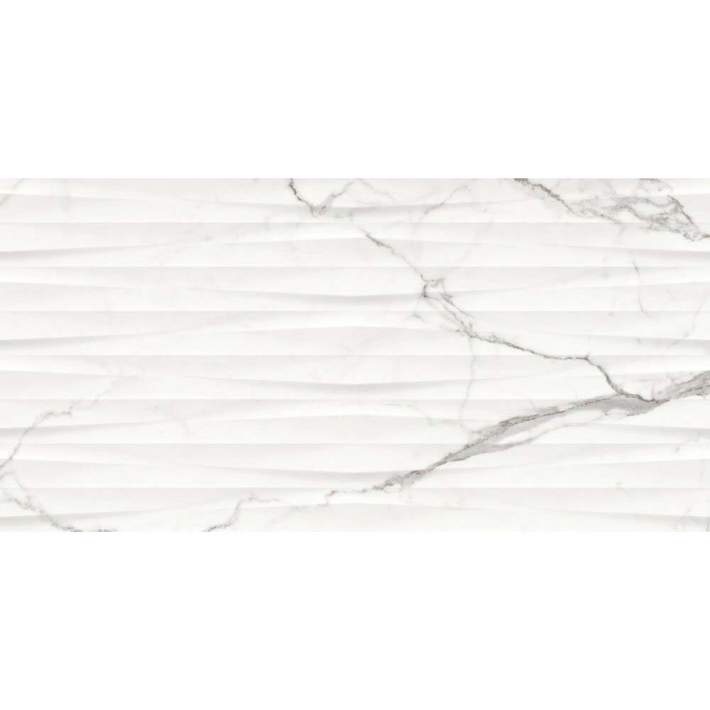WANDFLIESE GINEVRA WHITE STRUCTURE GLOSSY 29,8X59,8