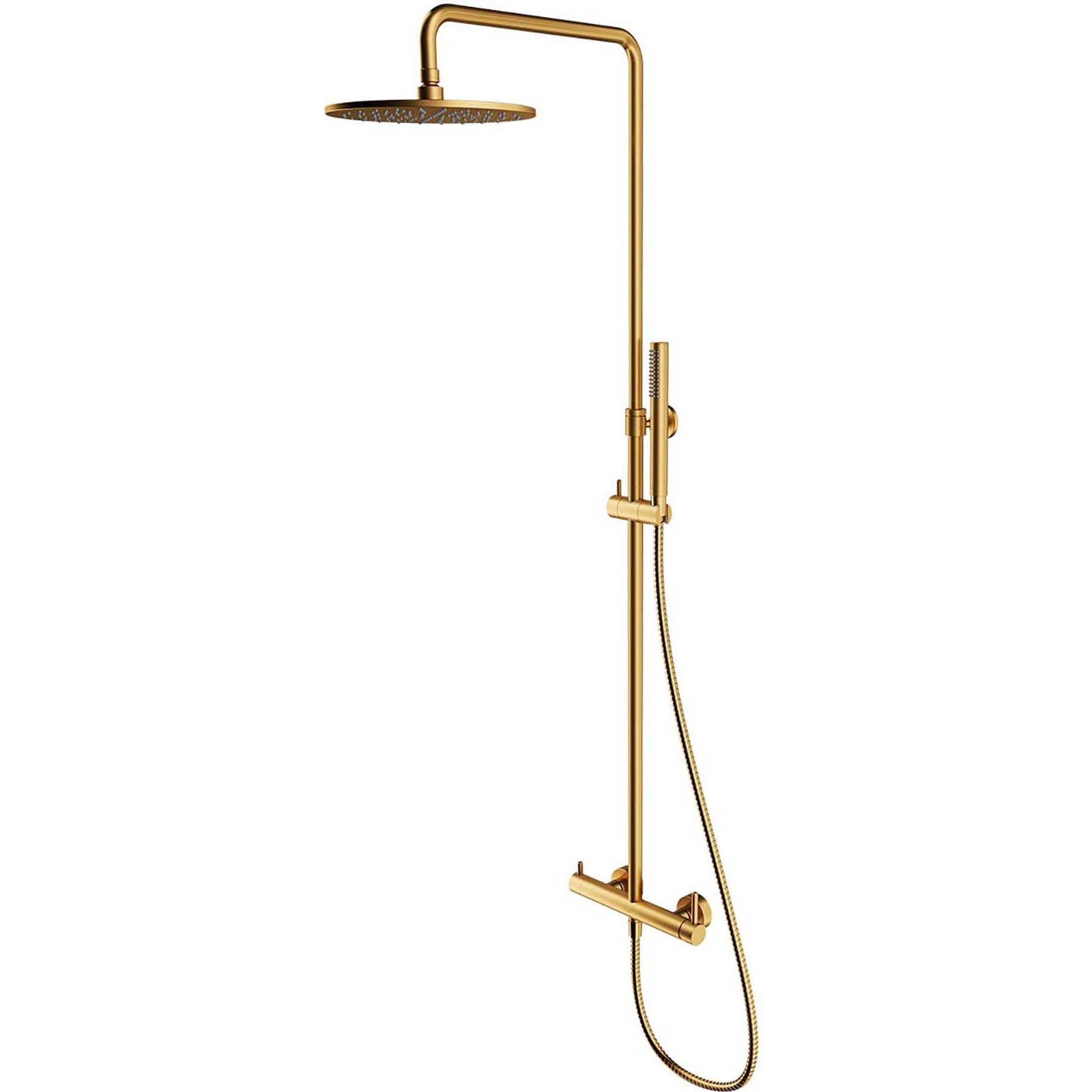OMNIRES Duschsystem Y oberflächenmontiert, goldgebürstete Y1244MGLB