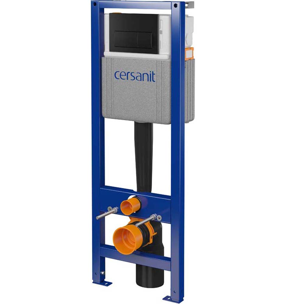 CERSANIT SYSTEM 40 MECH Unterputz-Einbausystem mit Drucktaster PRESTO schwarz S701-952