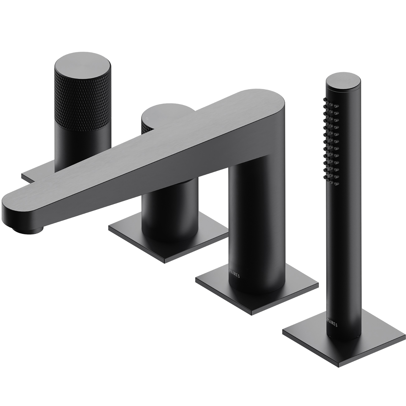 OMNIRES CONTOUR 4-Loch Badewasserhahn gebürstete Anthrazit-CT8032AT