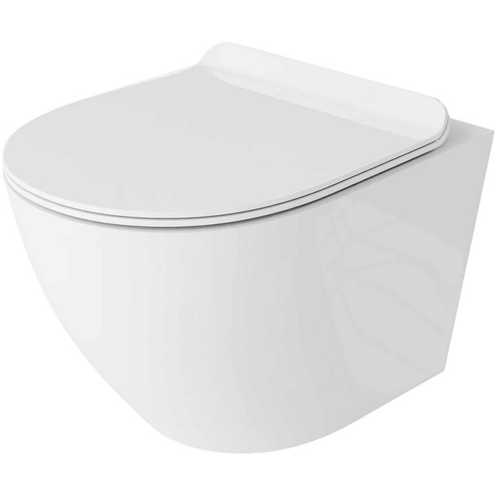 LAVITA Hängende Toilettenschüssel SOFI SLIM 3.0 flanschloser Whirlpool mit weißem Duroplast-Sitz