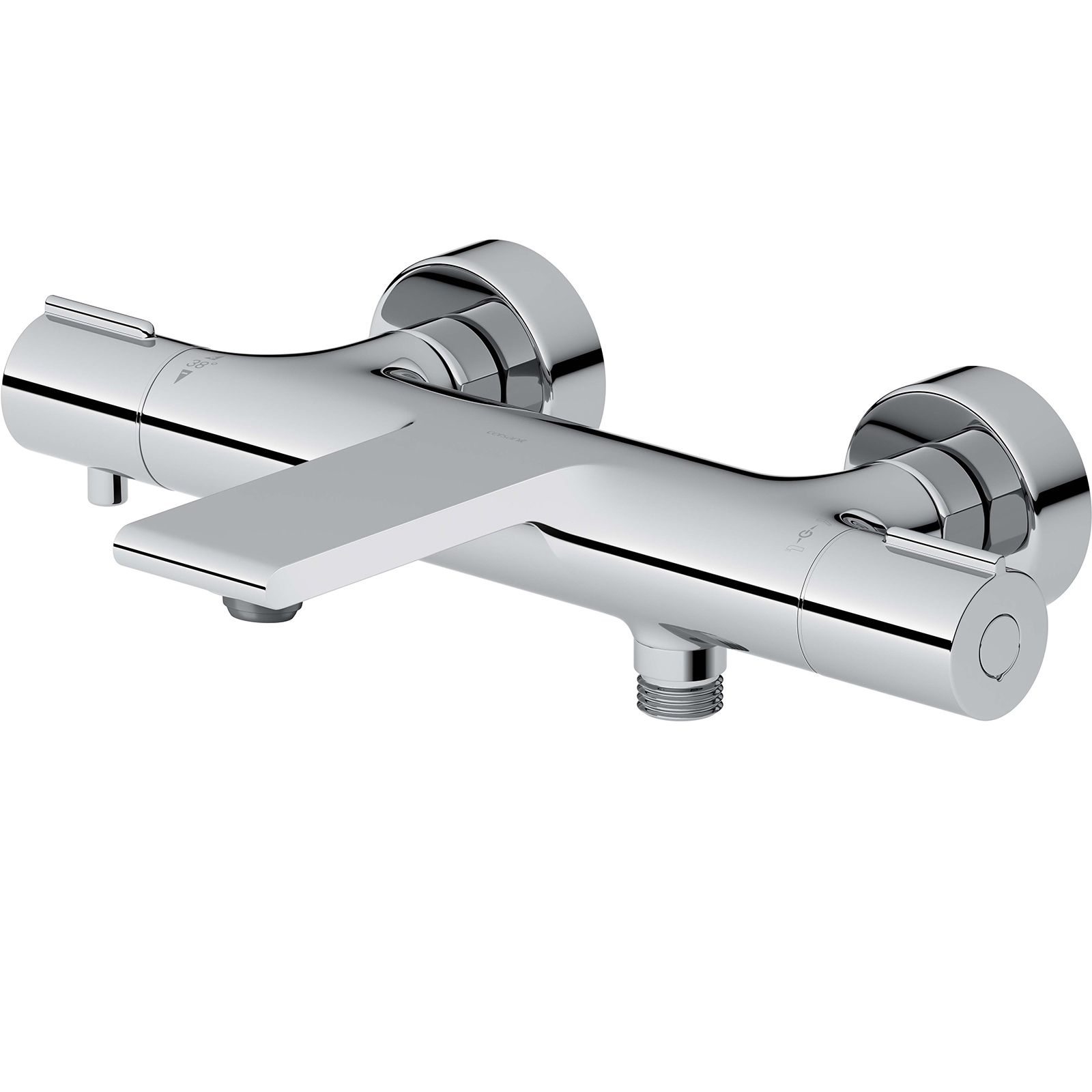 CERSANIT Wandmontierte Badewannen- und Duscharmatur VIRGO Thermostat chrom S951-561 CERSANIT Wandmontierte Badewannen- und Duscharmatur VIRGO Thermostat chrom S951-561