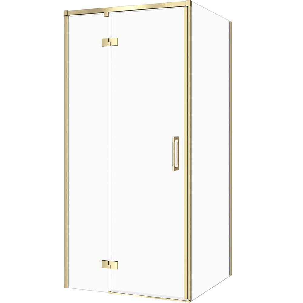 CERSANIT Quadratische Duschkabine LARGA gold matt, links 80x80 transparentes Glas S601-462 CERSANIT Quadratische Duschkabine LARGA gold matt, links 80x80 transparentes Glas S601-462