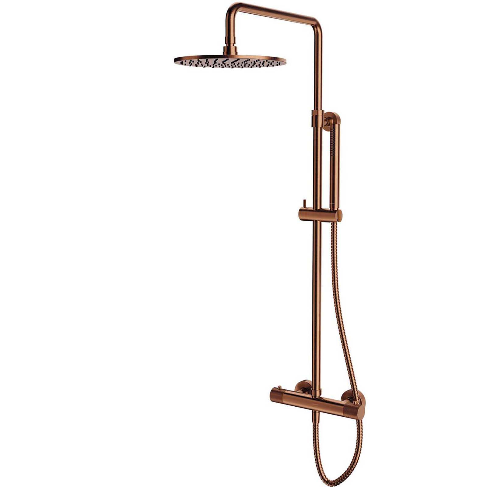 OMNIRES Thermostatisches Duschsystem CONTOUR Oberflächenmontiertes gebürstetes Kupfer CT8044CPB OMNIRES Thermostatisches Duschsystem CONTOUR Oberflächenmontiertes gebürstetes Kupfer CT8044CPB