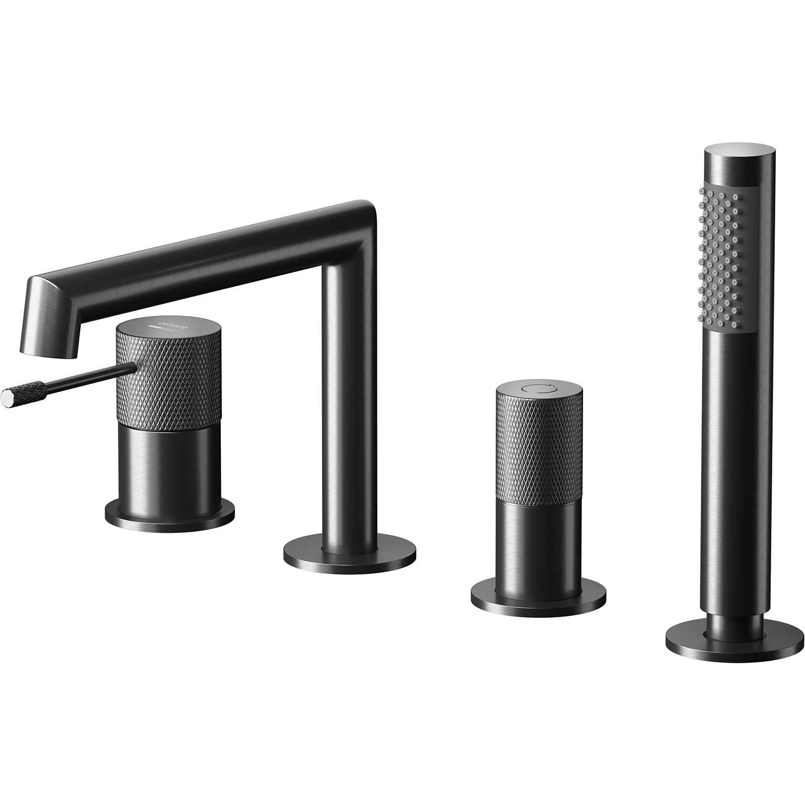 CERSANIT ZEN Badewannenarmatur Mehrloch Gun Metal S951-793